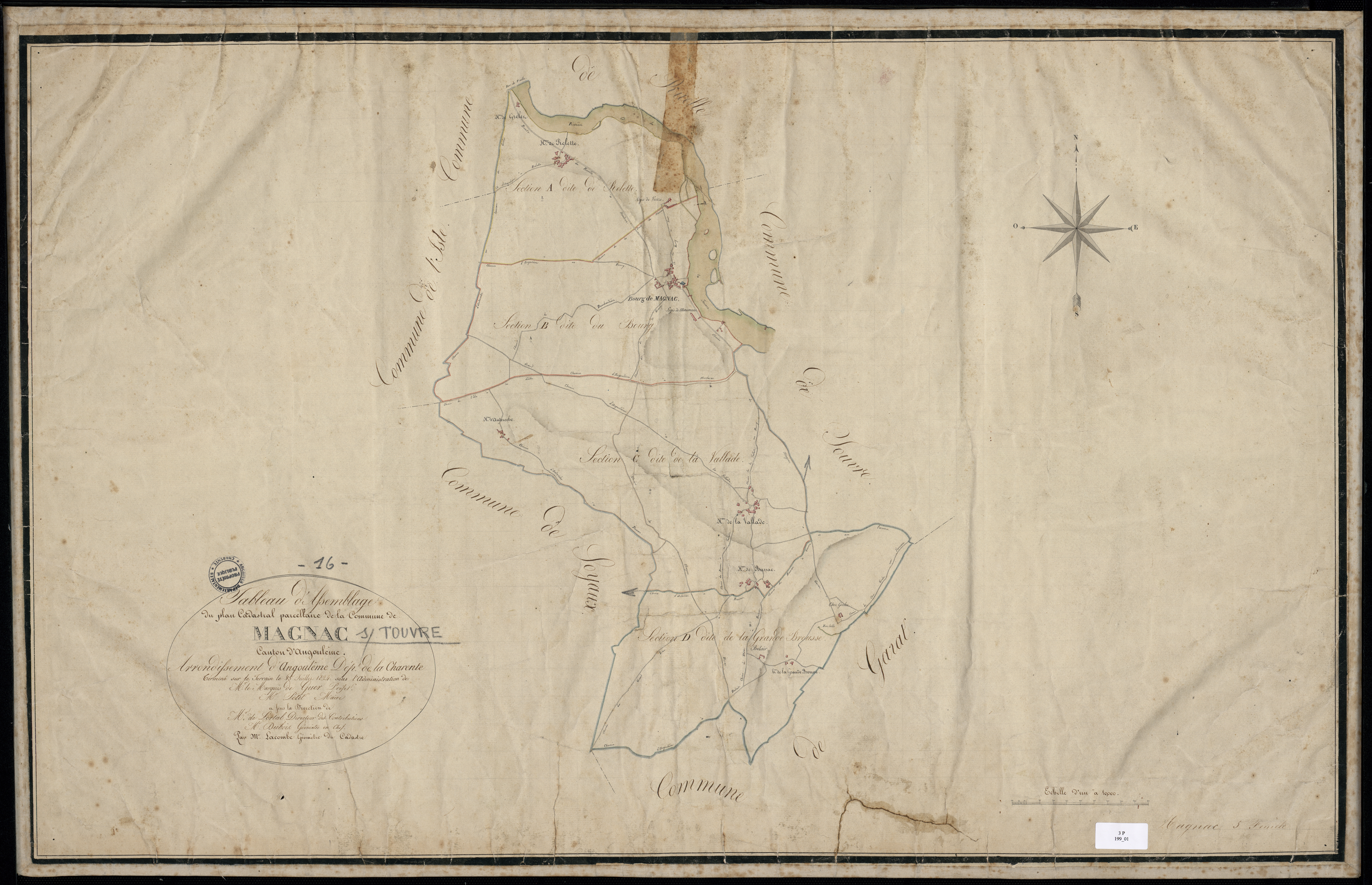 Magnac-sur-Touvre - 3 P 199/1 - Tableau d'assemblage.  | 1824