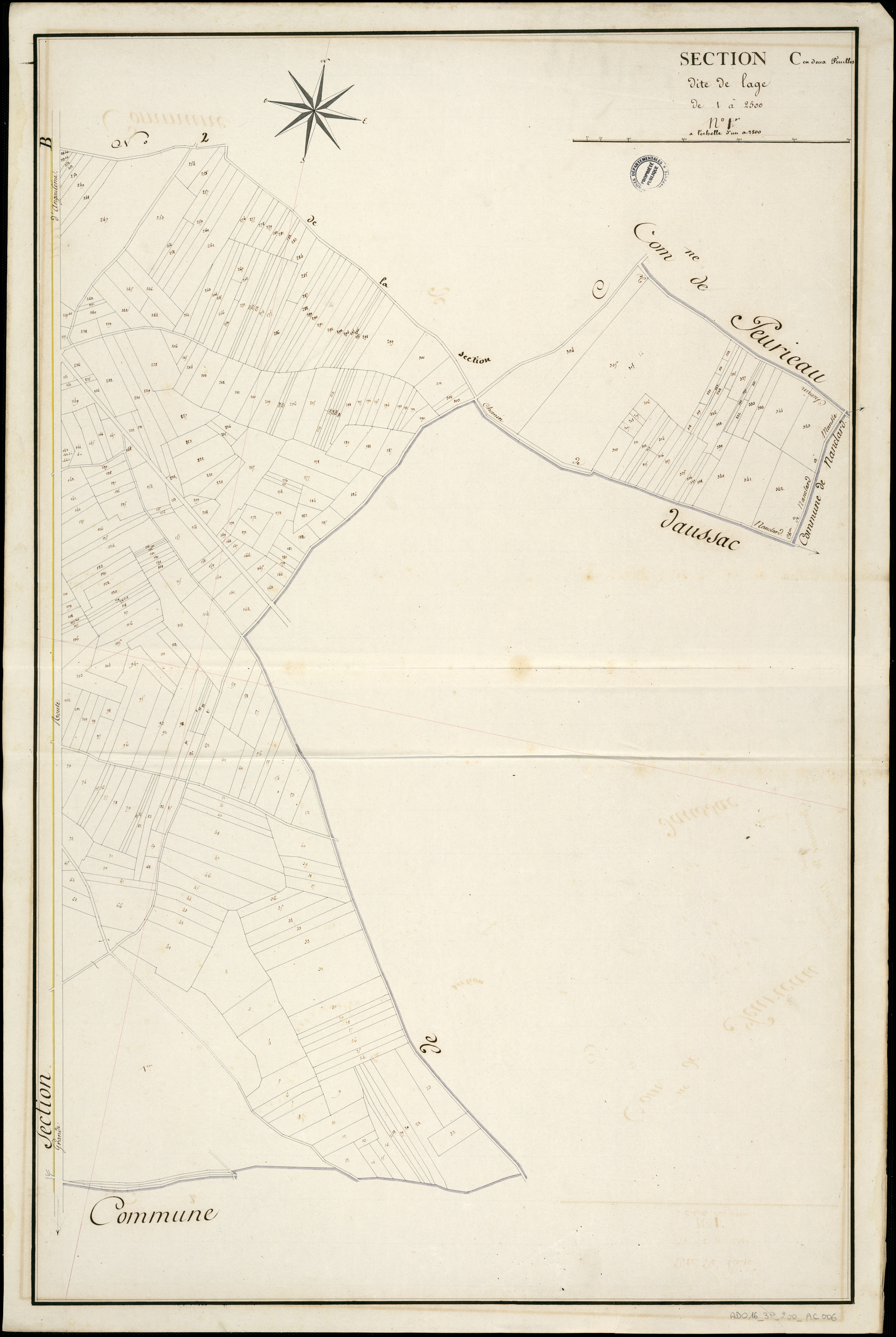 Maine-de-Boixe - 3 P 200/AC6 - Section C dite de Lage | 1818
