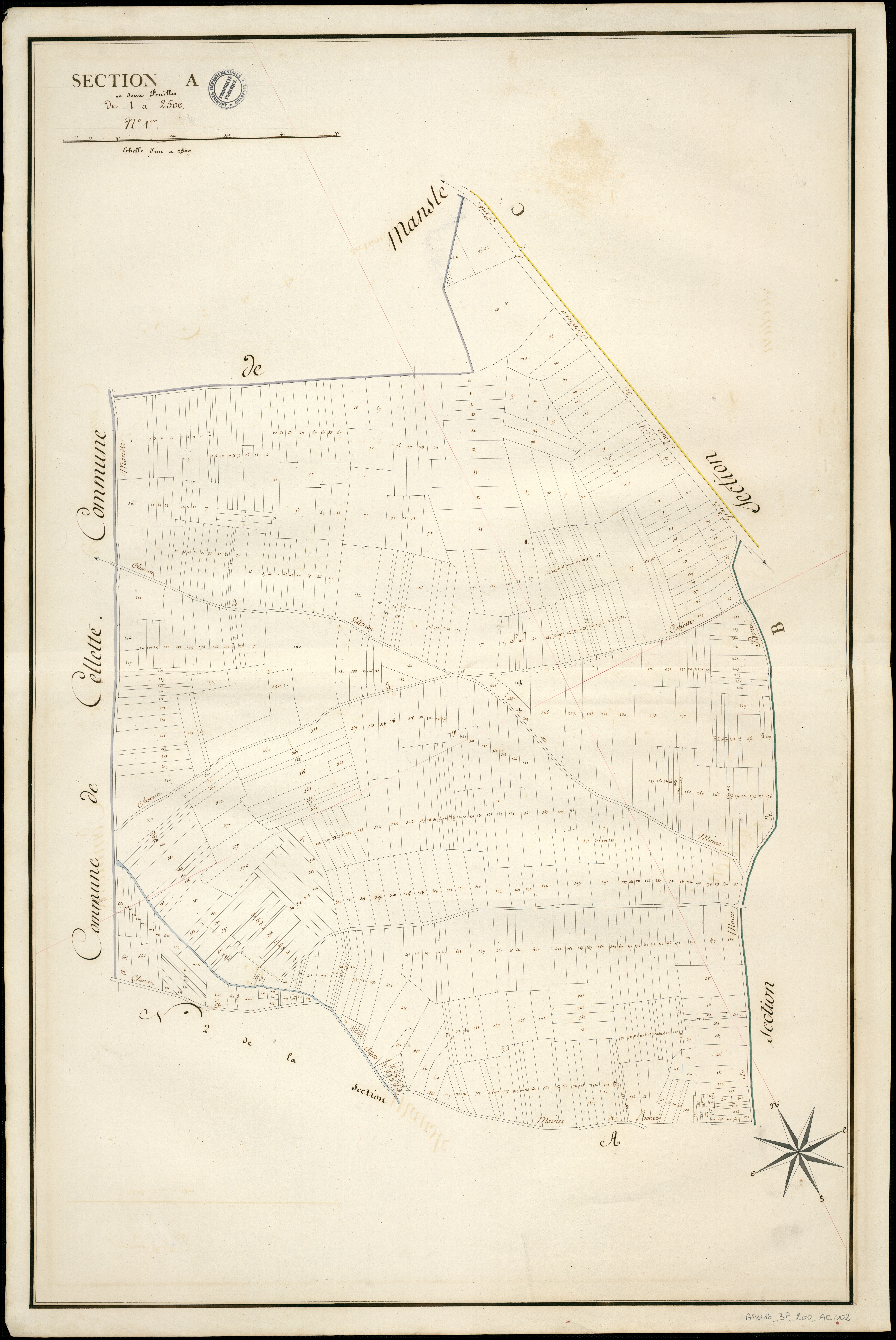 Maine-de-Boixe - 3 P 200/AC2 - Section A | 1818