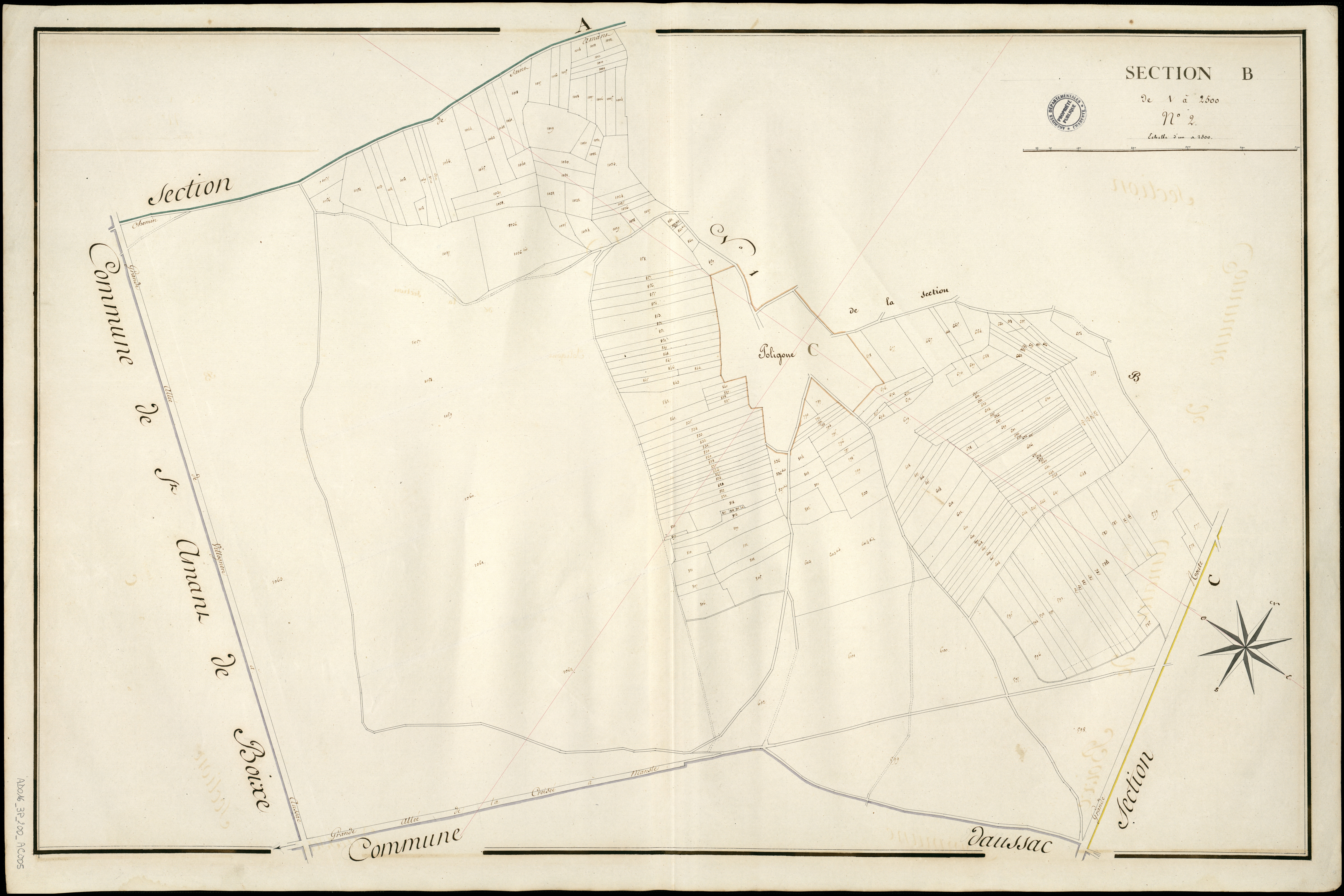 Maine-de-Boixe - 3 P 200/AC5 - Section B  | 1818