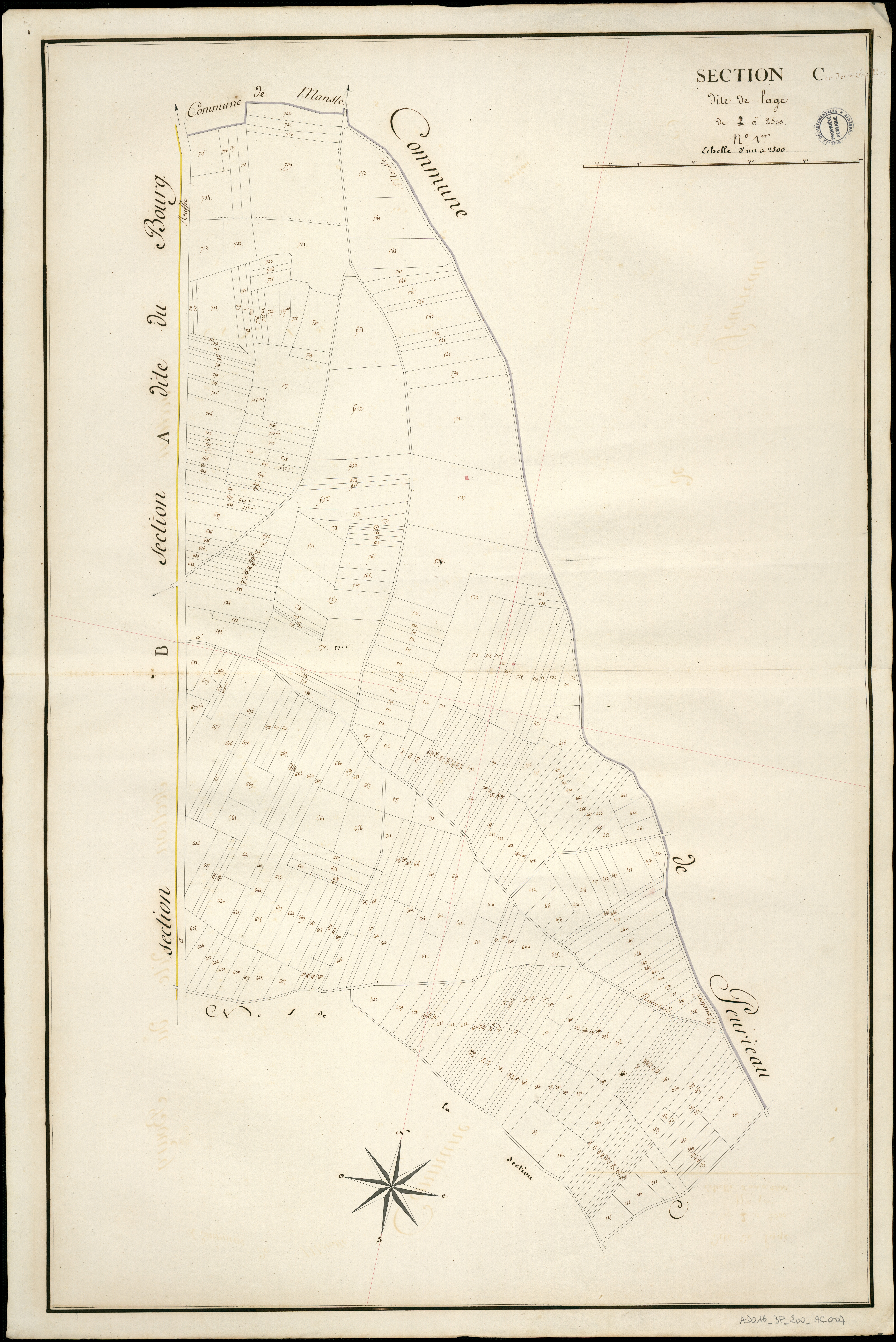 Maine-de-Boixe - 3 P 200/AC7 - Section C dite de Lage | 1818