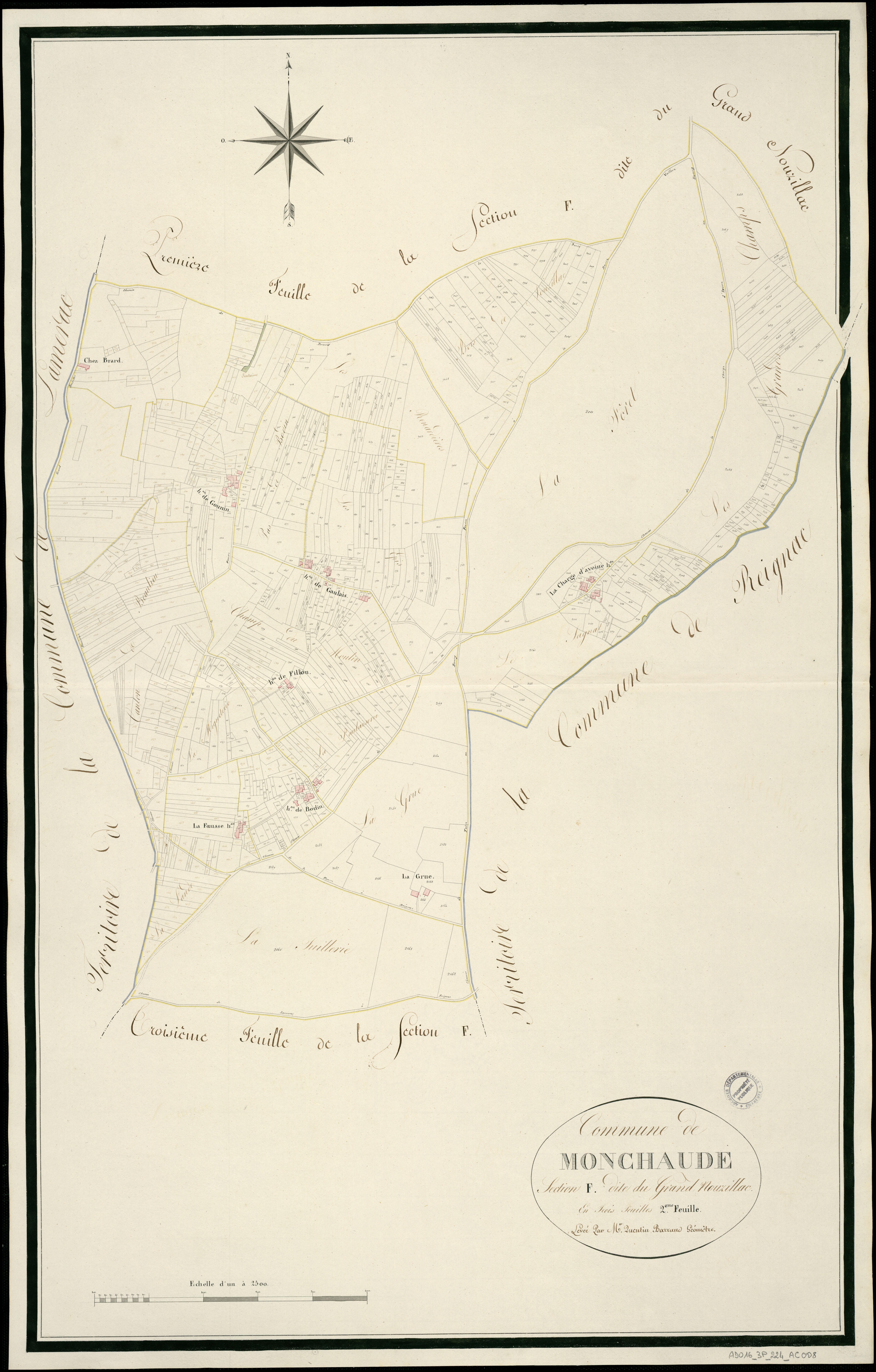 Montchaude - 3 P 224/AC8 - Section F dite de Grand-Nouzillac  | 1814