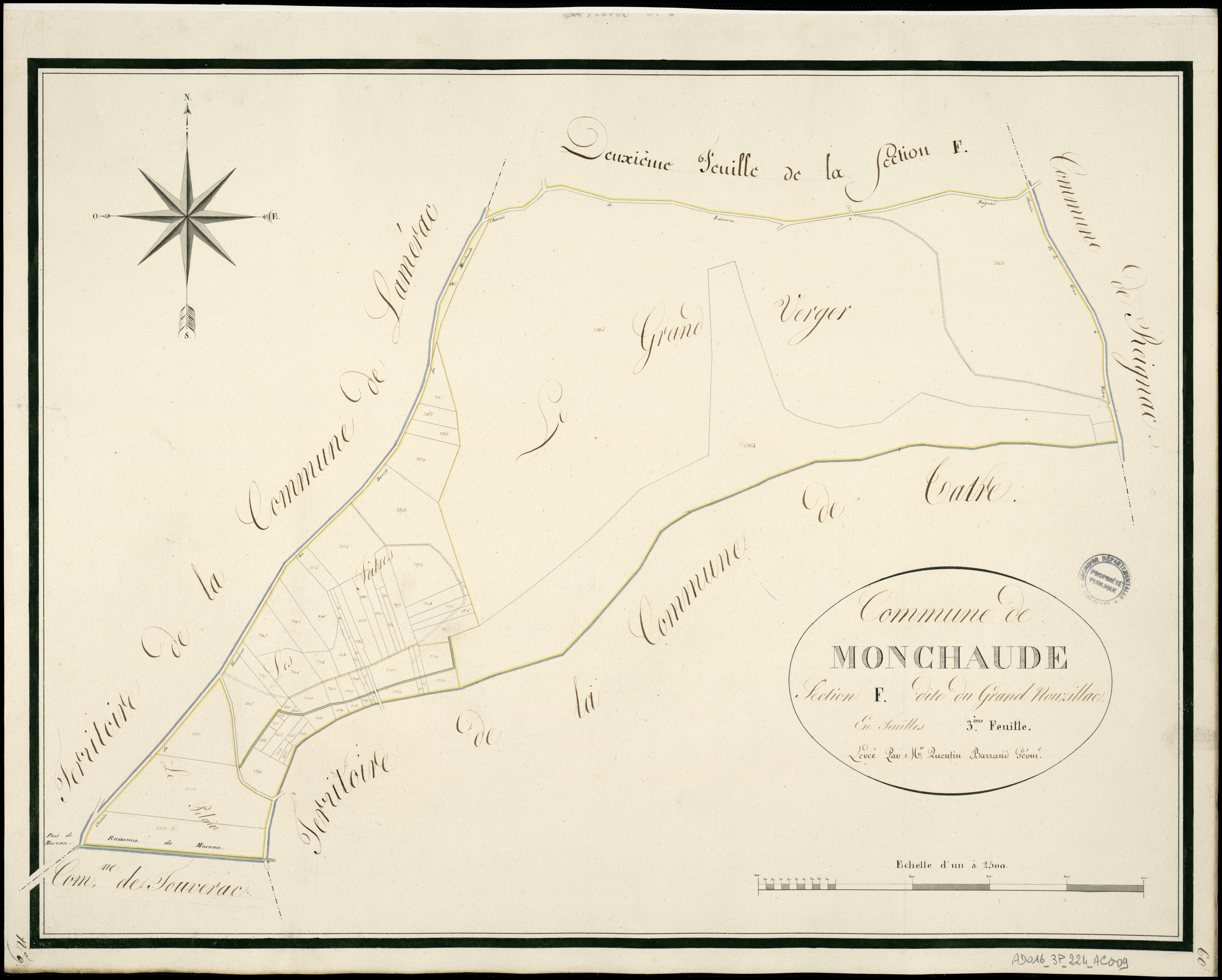 Montchaude - 3 P 224/AC9 - Section F dite de Grand-Nouzillac  | 1814