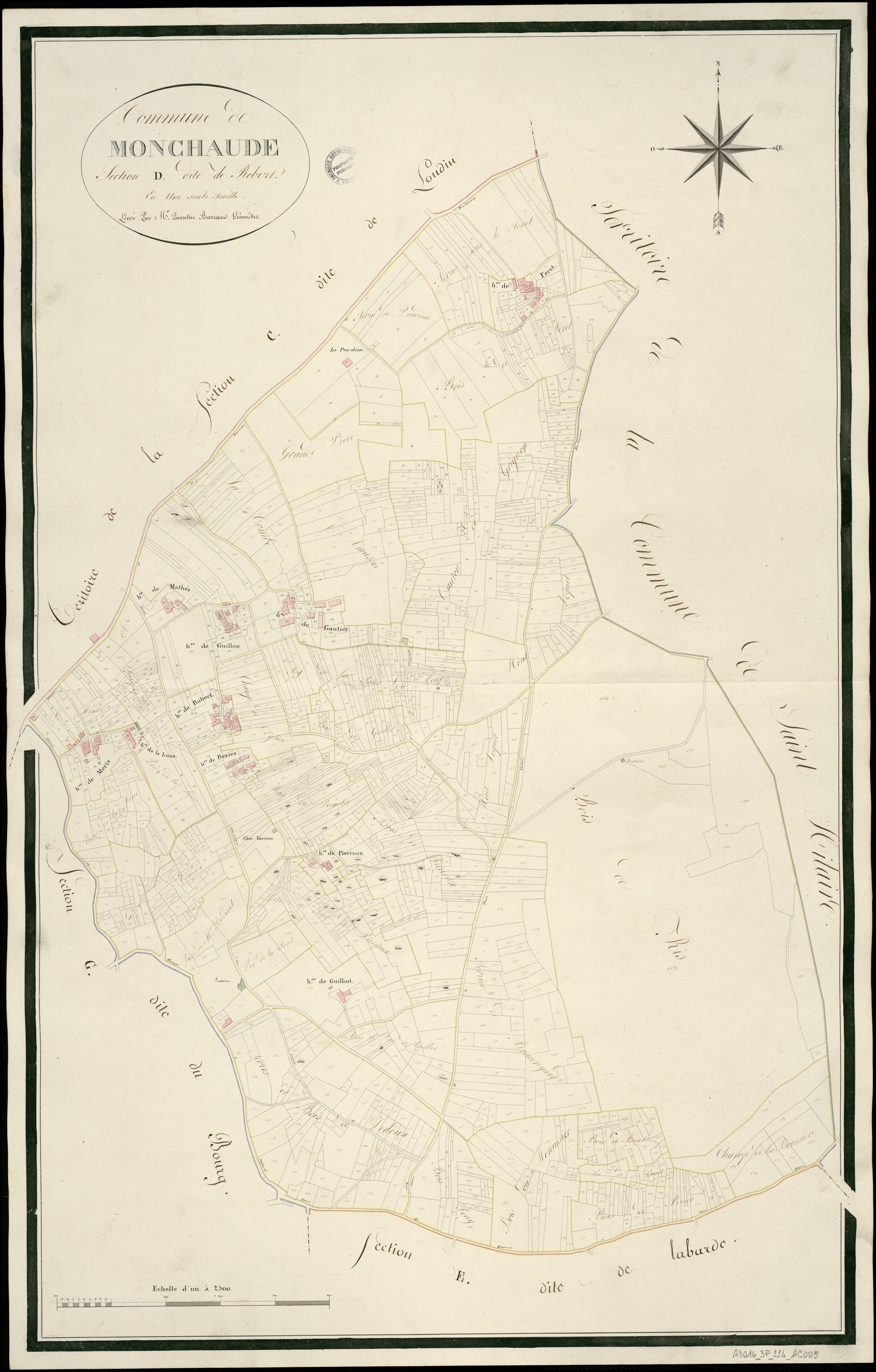 Montchaude - 3 P 224/AC5 - Section D dite de Robert  | 1818