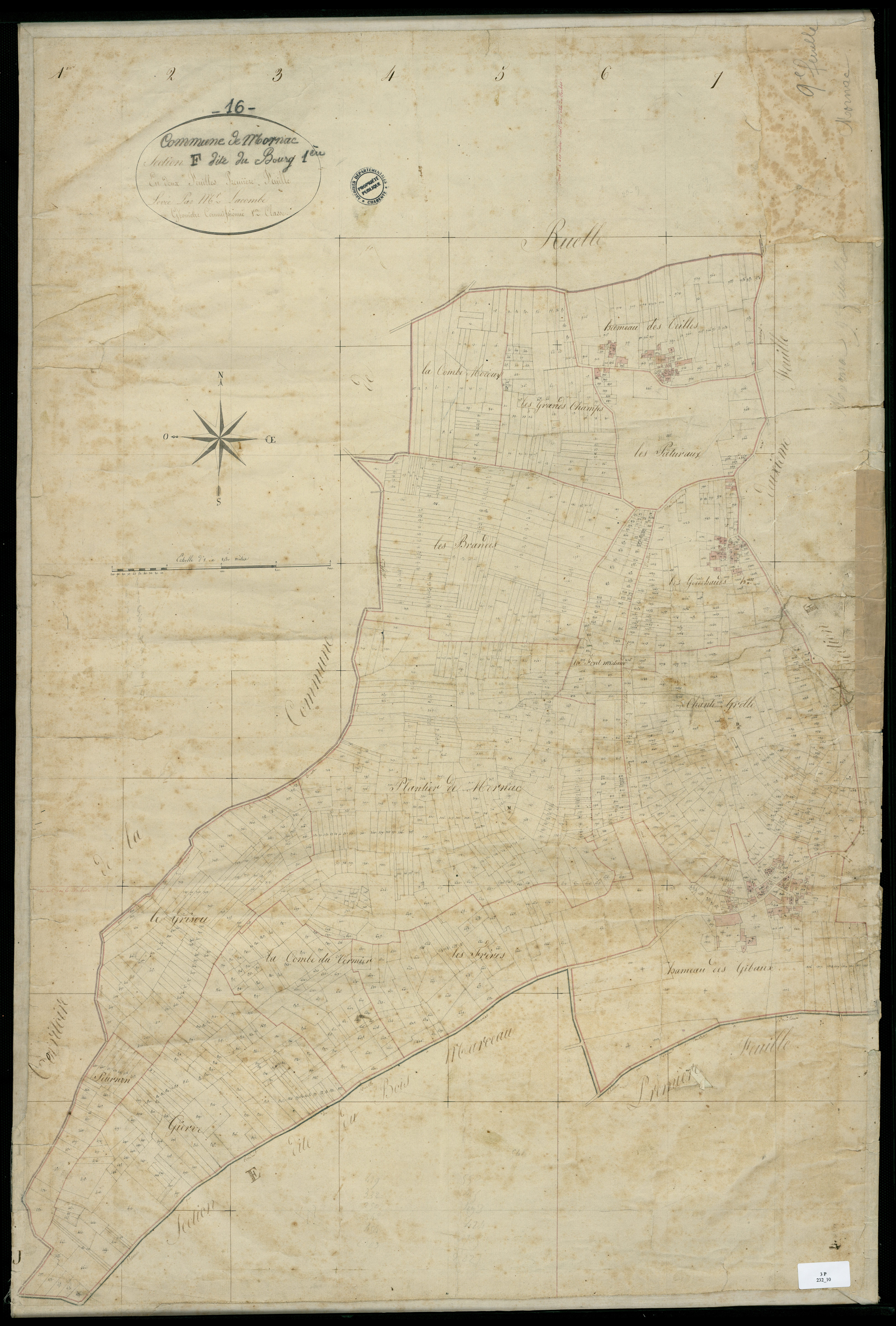 Mornac - 3 P 232/10 - Section F dite du Bourg. Feuille 1.  | 1824