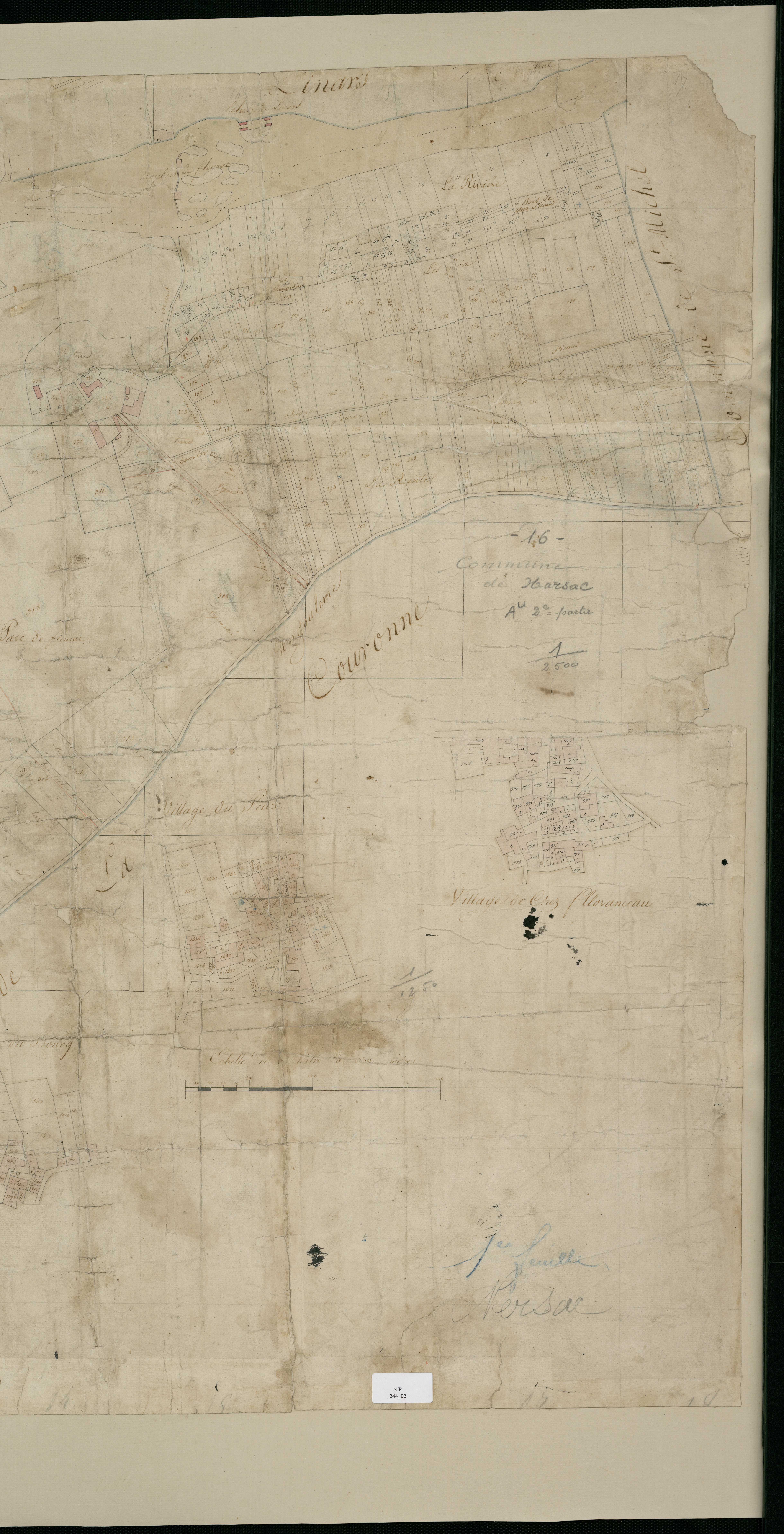 Nersac - 3 P 244/2 - Section A dite de Bois Bedeuil.  | 1817