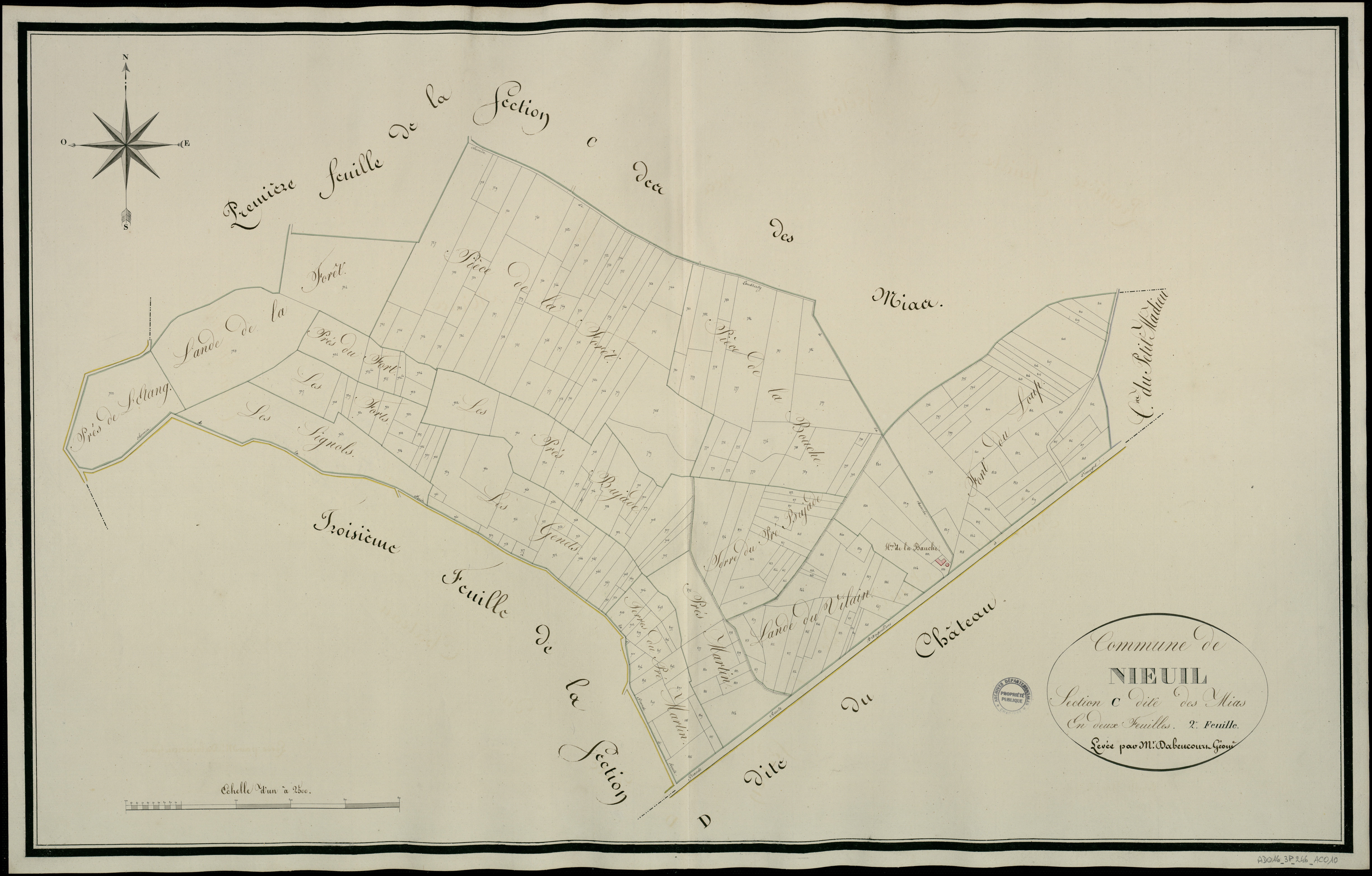 Nieuil - 3 P 245/AC10 - Section C dite des Mias  | 1808