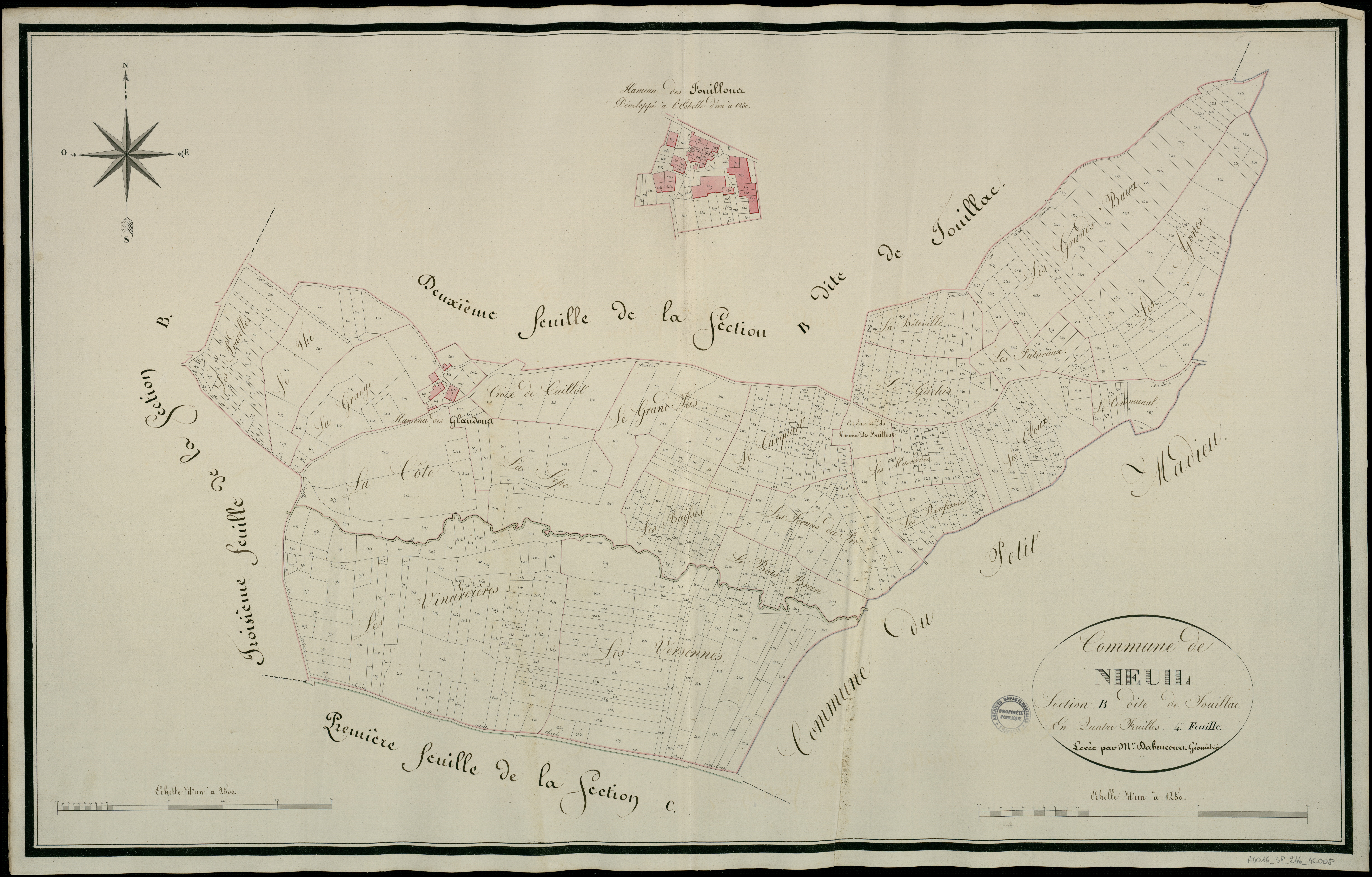 Nieuil - 3 P 245/AC8 - Section B dite de Touillac  | 1808