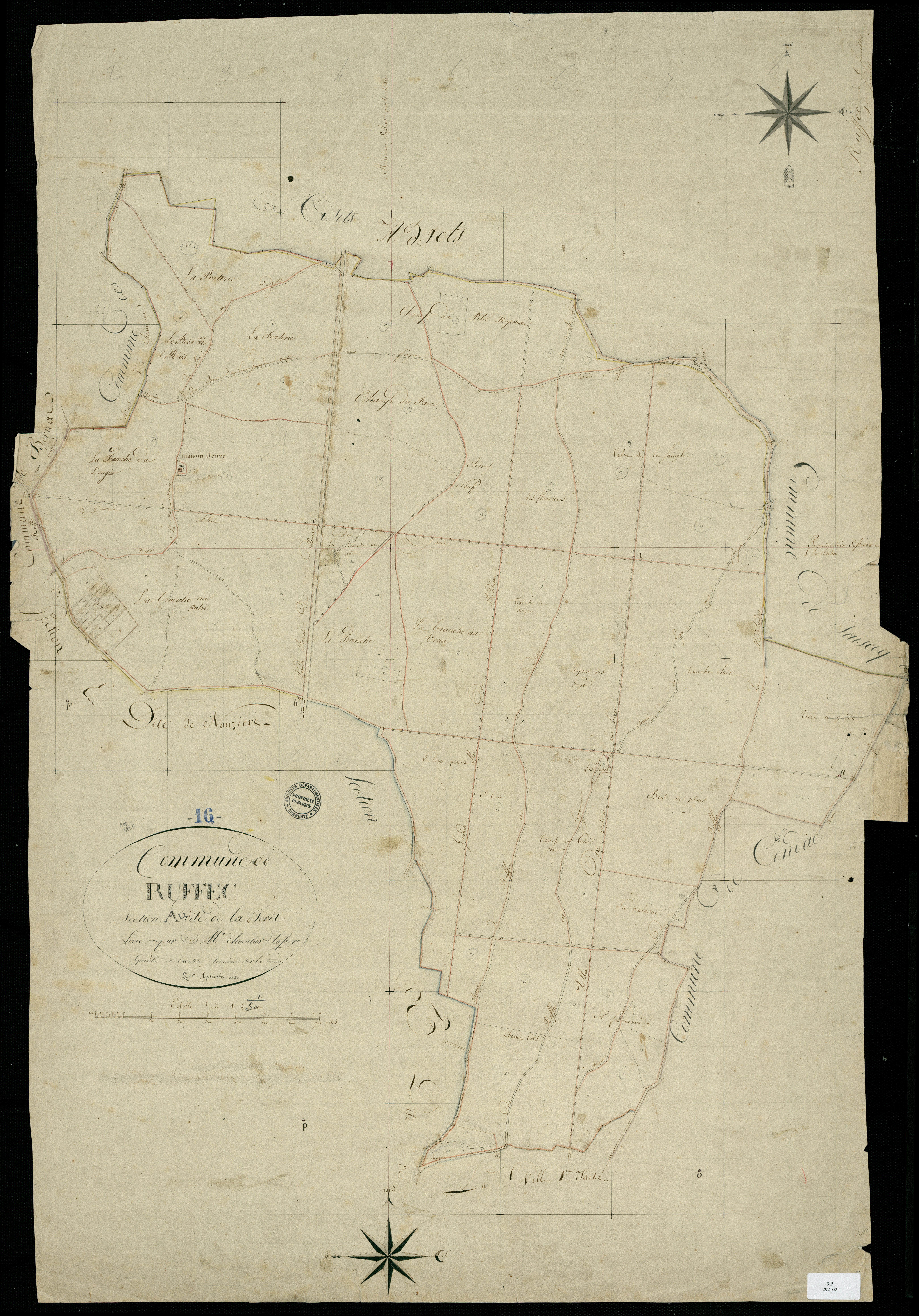 Ruffec - 3 P 292/2 - Section A dite de la Forêt. Feuille 1.  | 1819