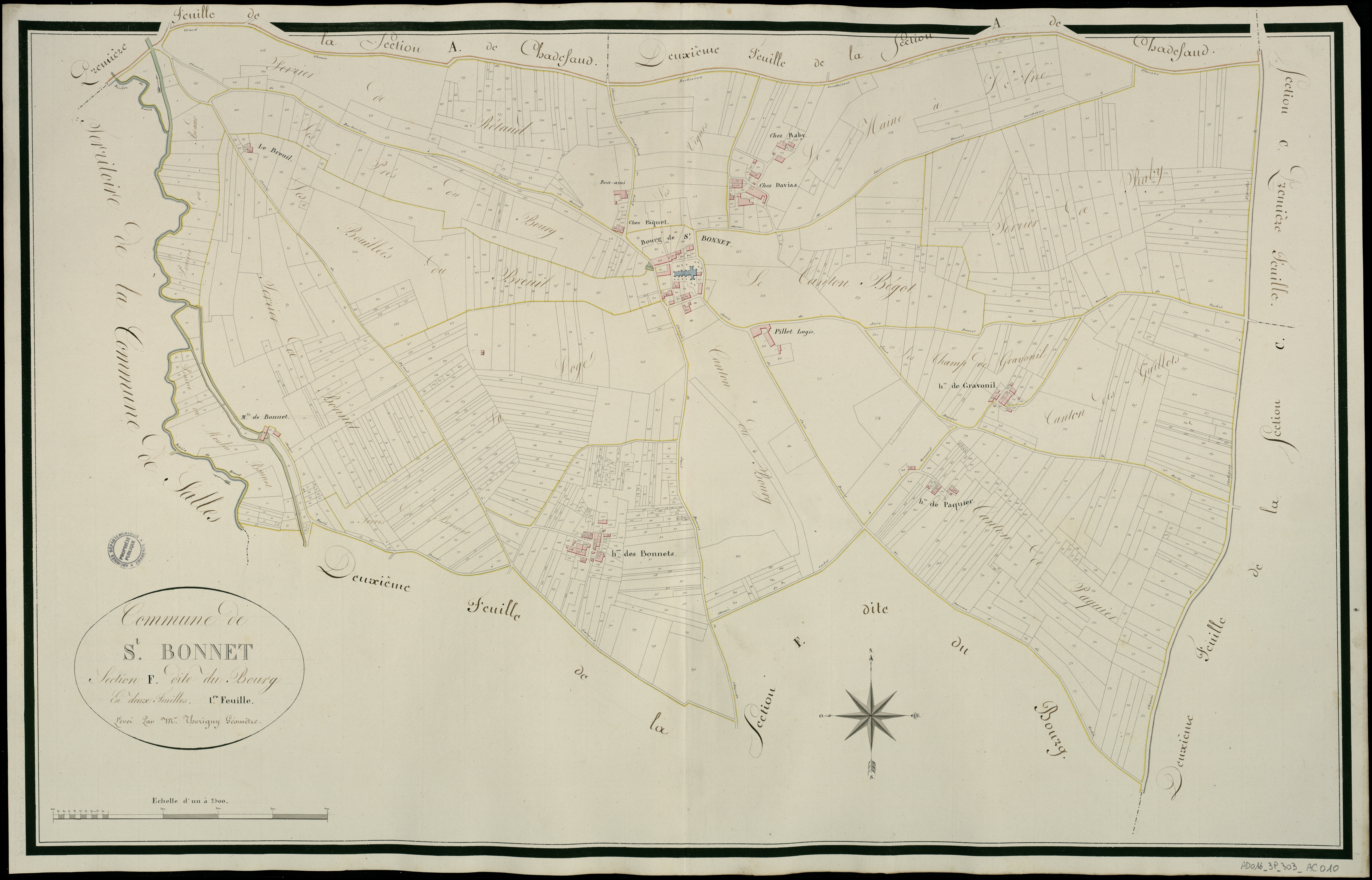 Saint-Bonnet - 3 P 303/AC10 - Section F dite du Bourg  | [s.d.]