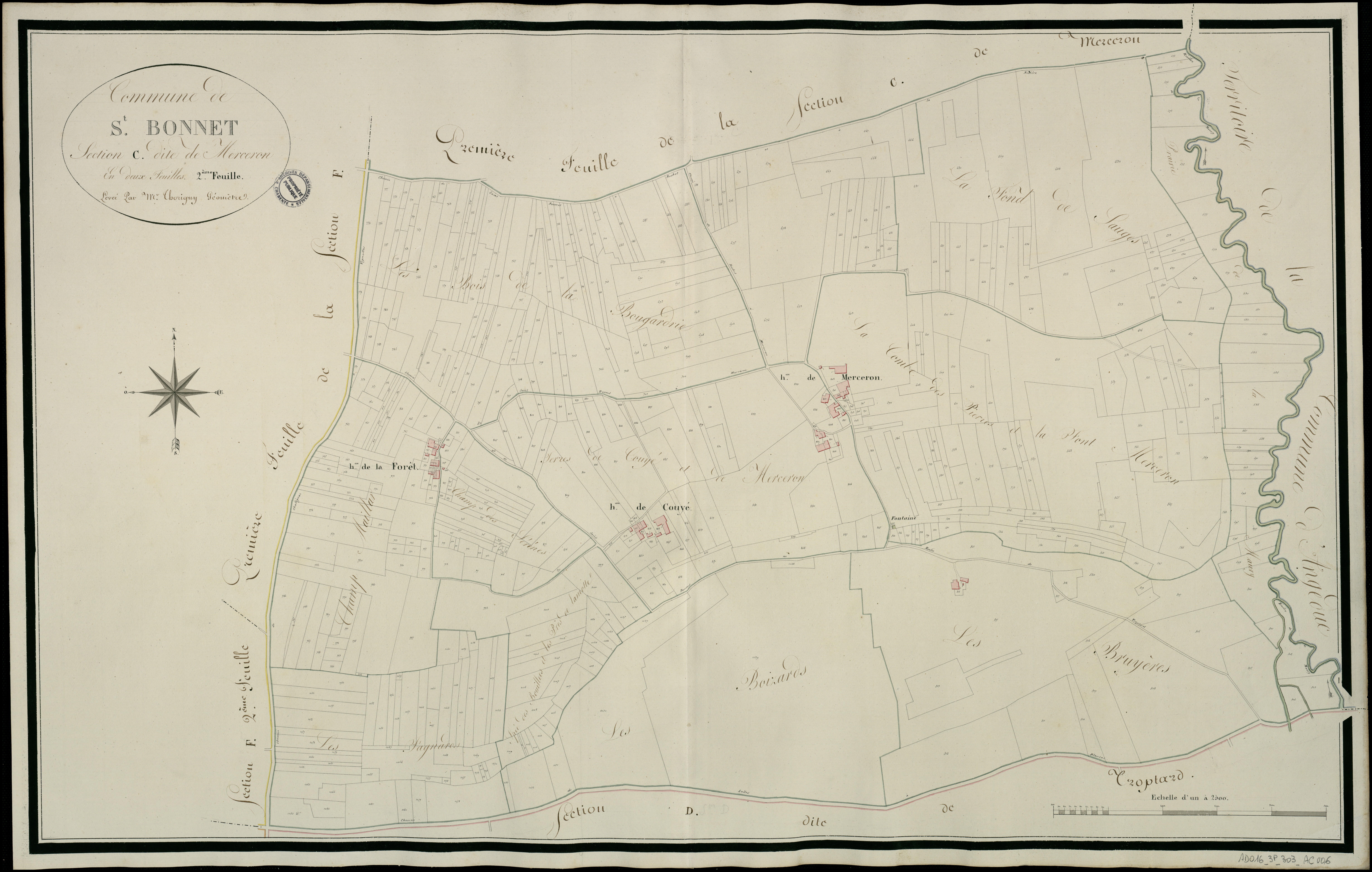 Saint-Bonnet - 3 P 303/AC6 - Section C dite du Merceron  | 1814