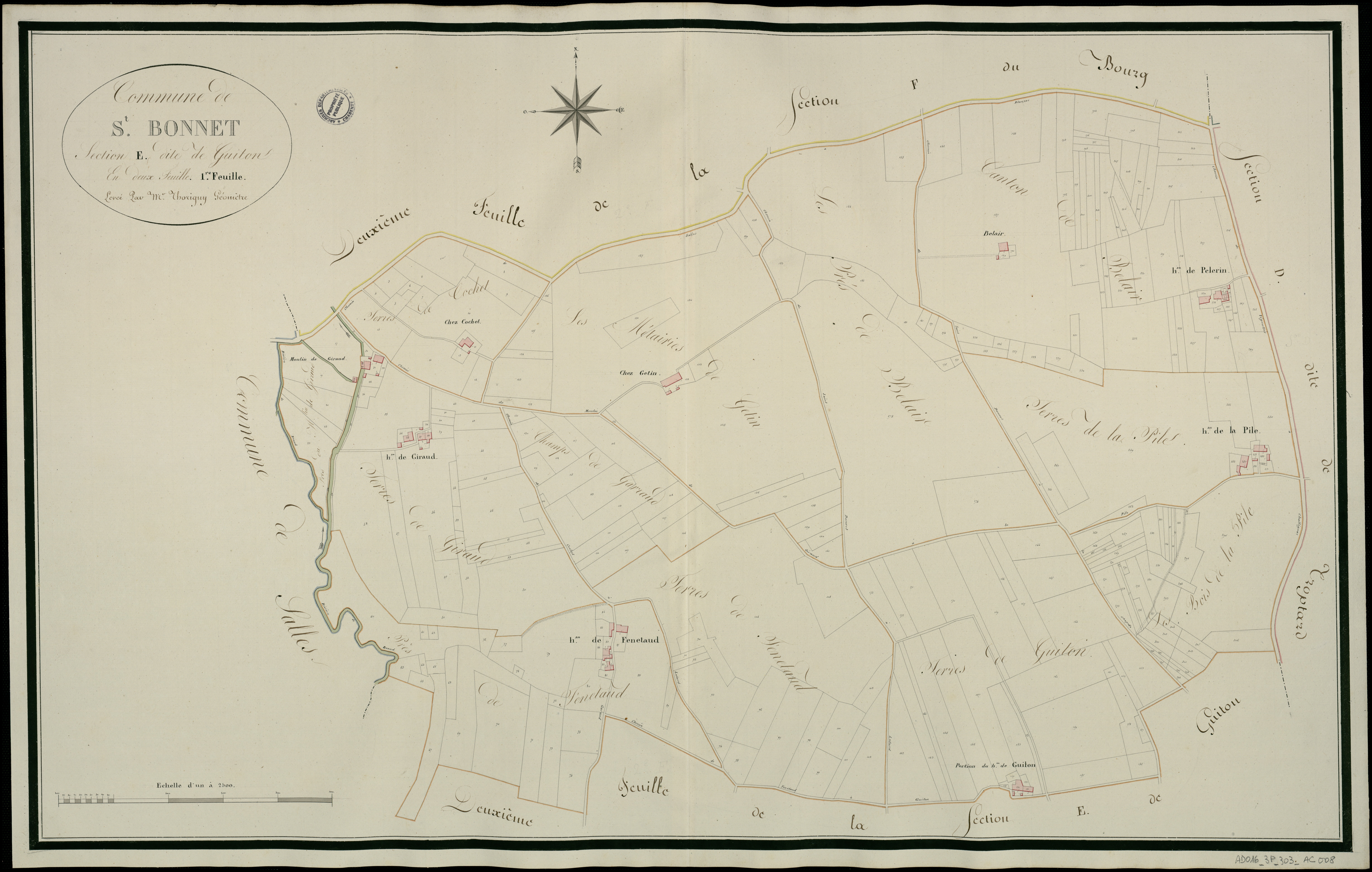 Saint-Bonnet - 3 P 303/AC8 - Section E dite de Guiton  | 1814