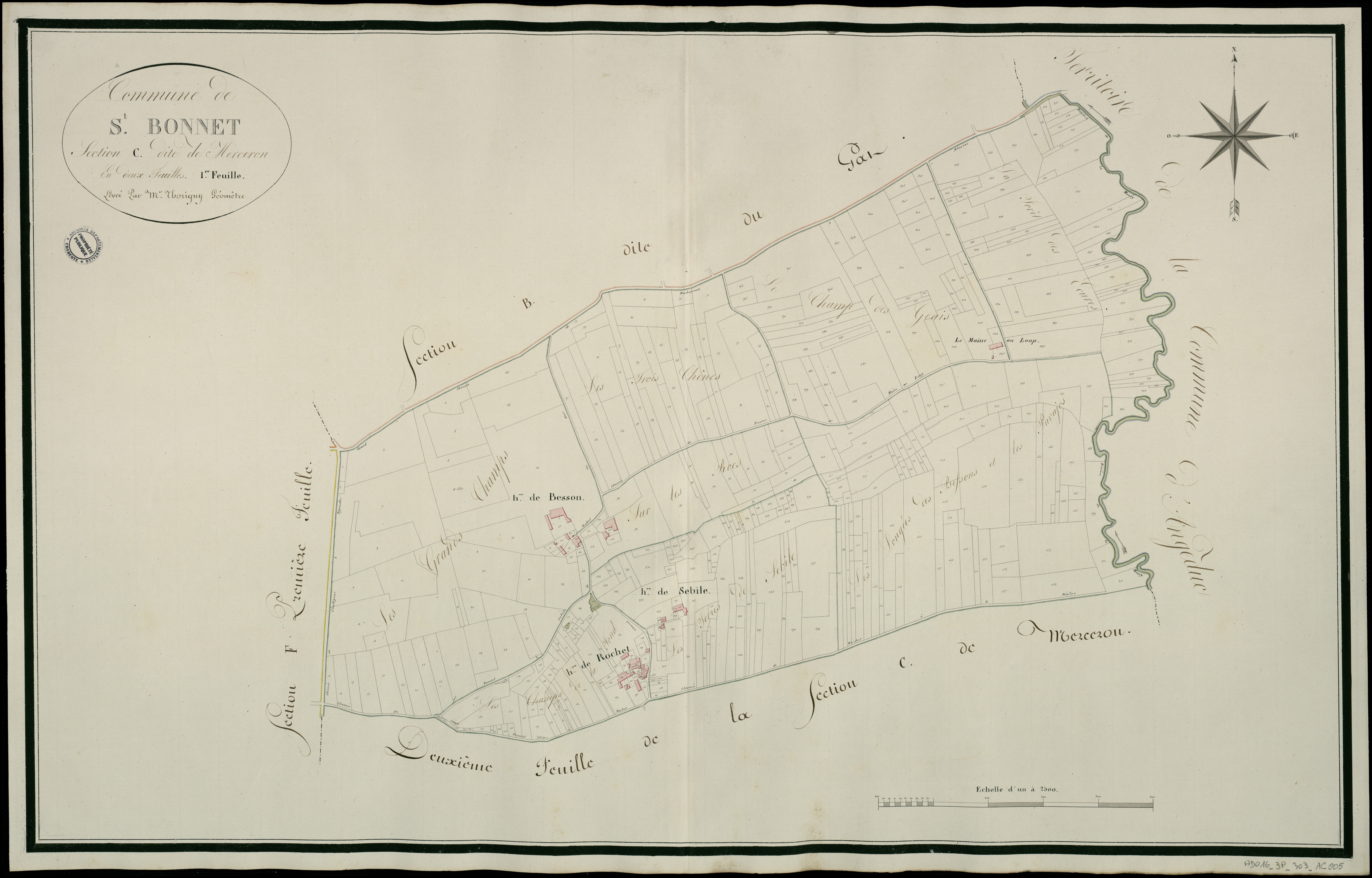 Saint-Bonnet - 3 P 303/AC5 - Section C dite du Merceron  | 1814
