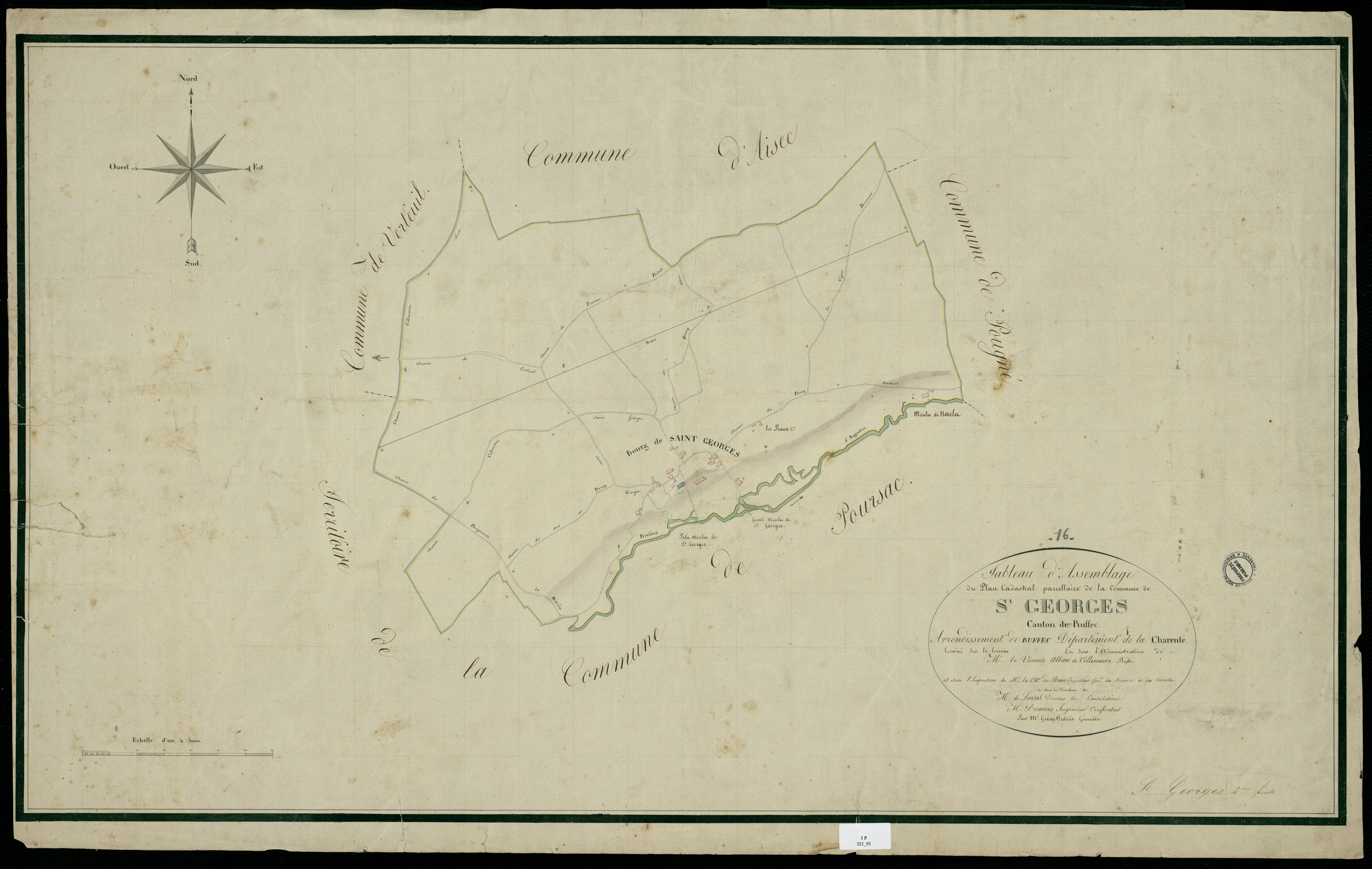 Saint-Georges - 3 P 321/1 - Tableau d'assemblage.  | 1818