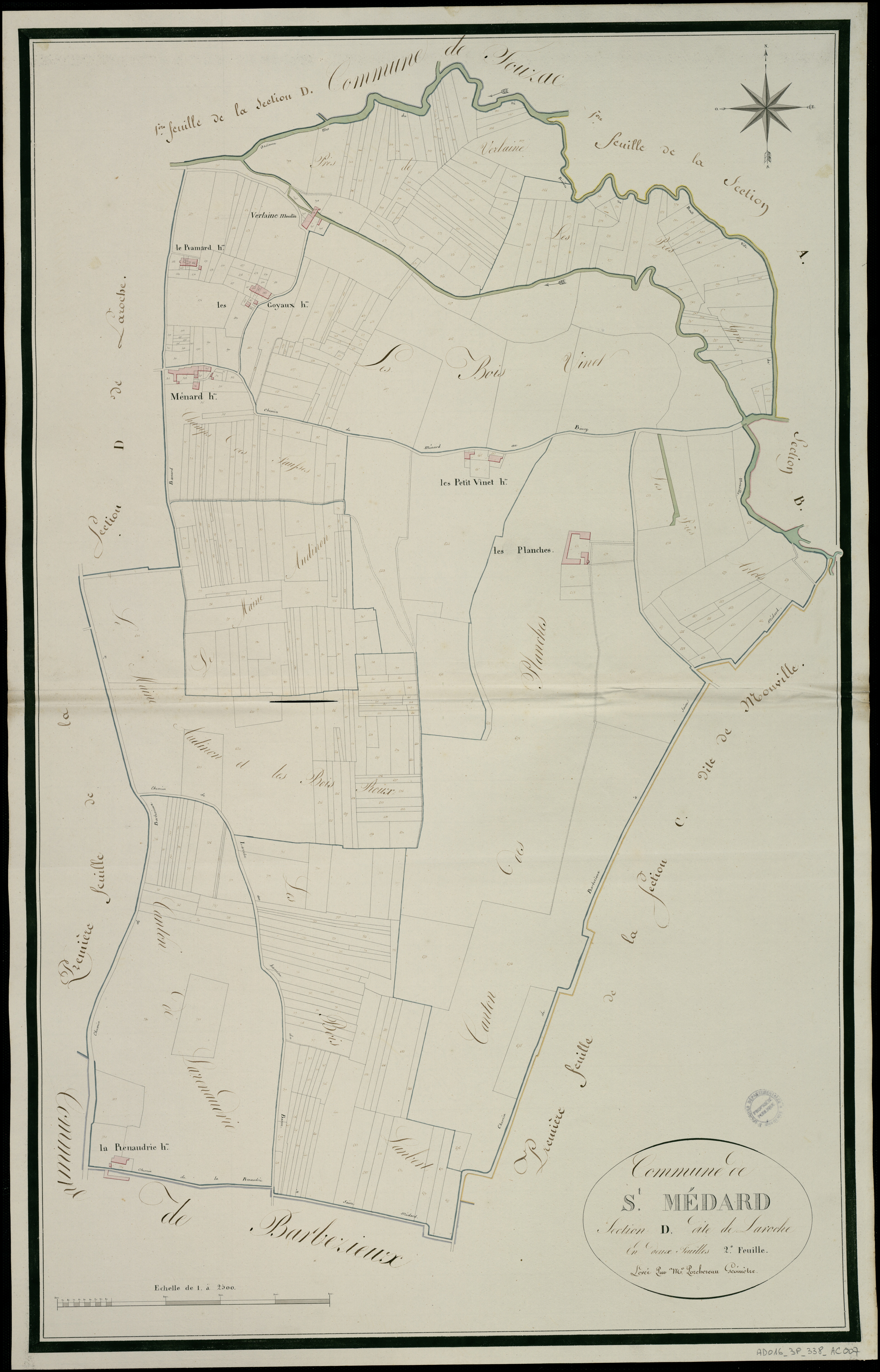 Saint-Médard - 3 P 338/AC7 - Section D dite de Laroche  | 1814
