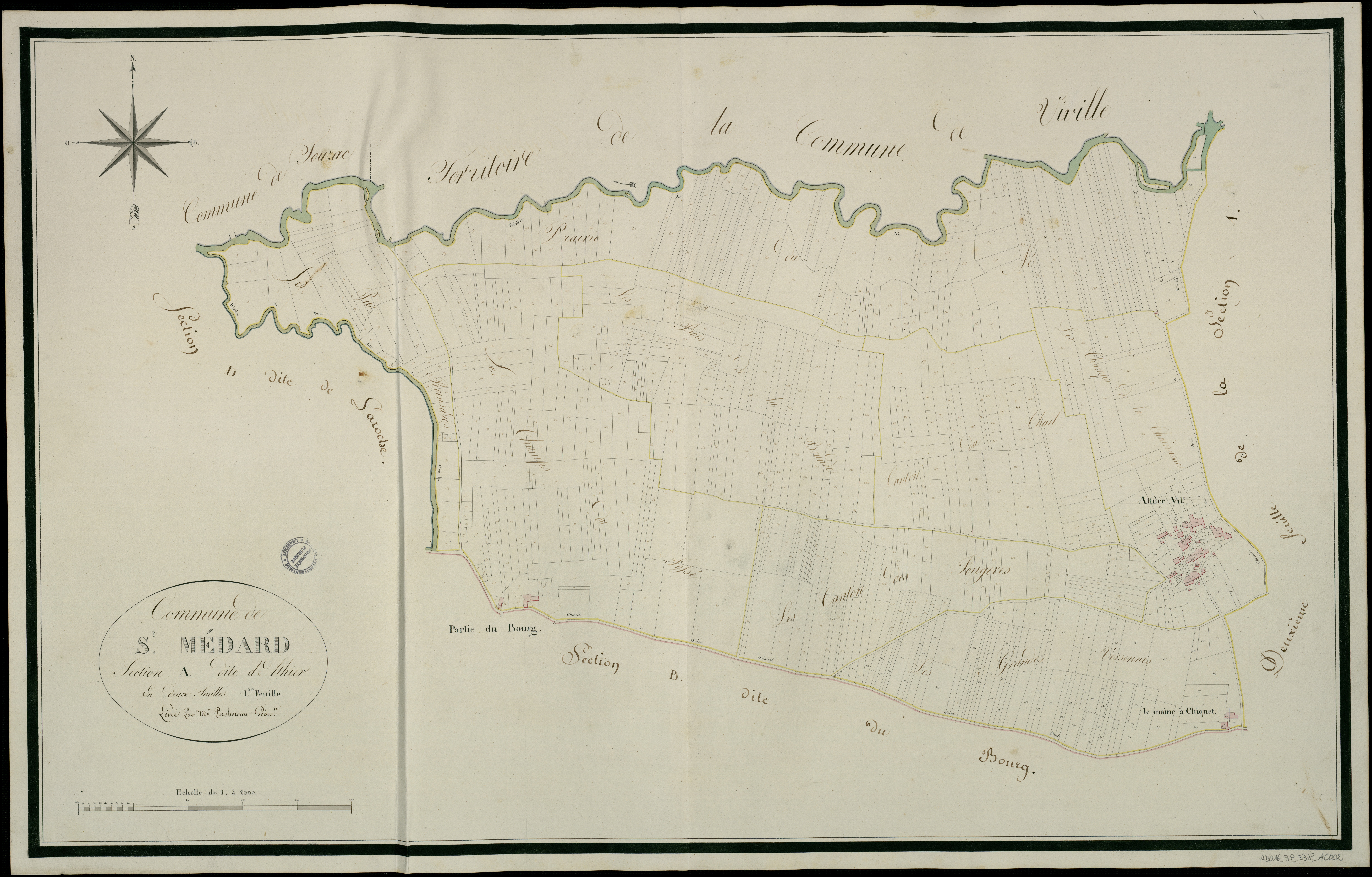 Saint-Médard - 3 P 338/AC2 - Section A dite d'Athier  | 1818
