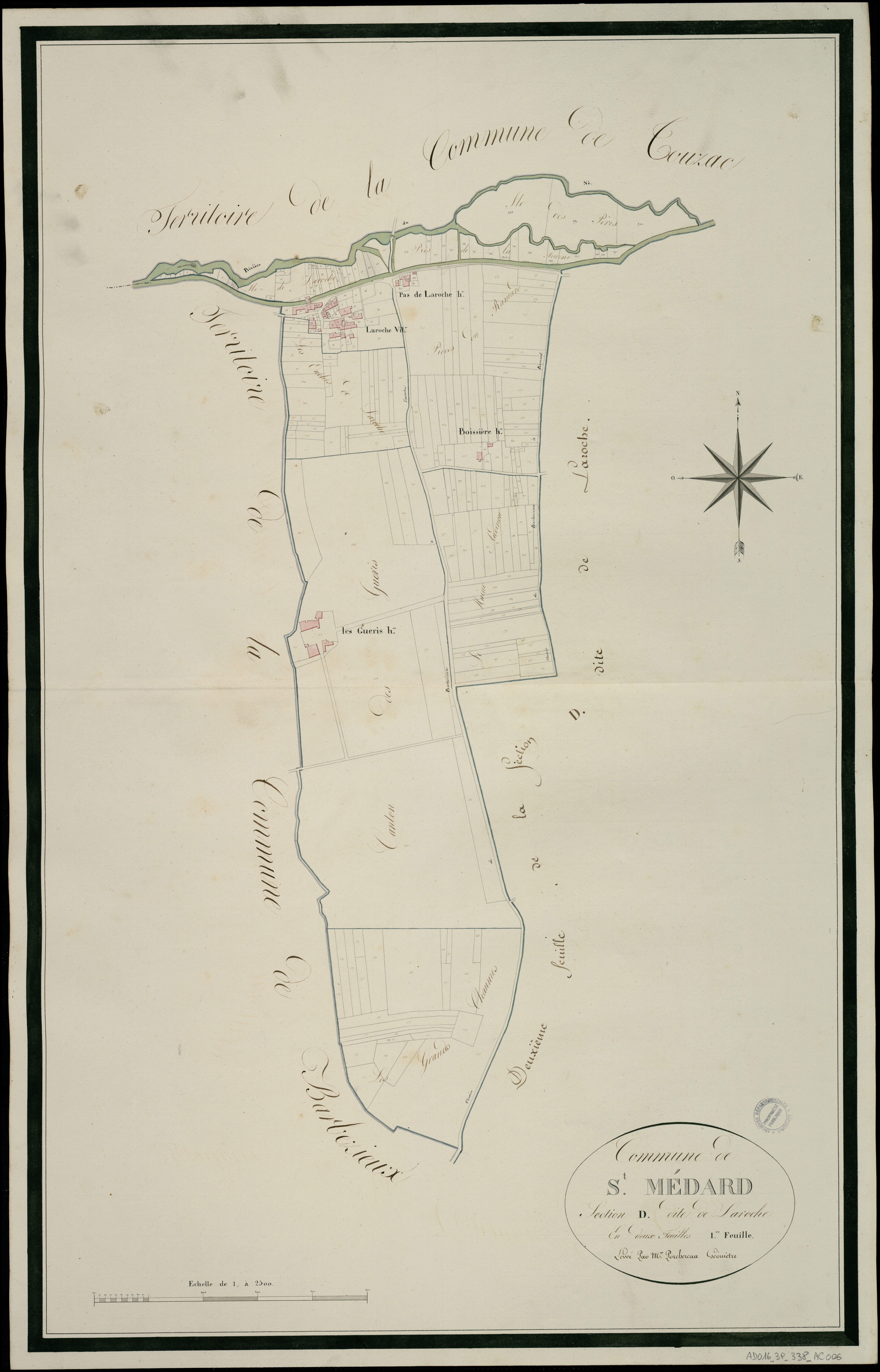 Saint-Médard - 3 P 338/AC6 - Section D dite de Laroche  | 1814