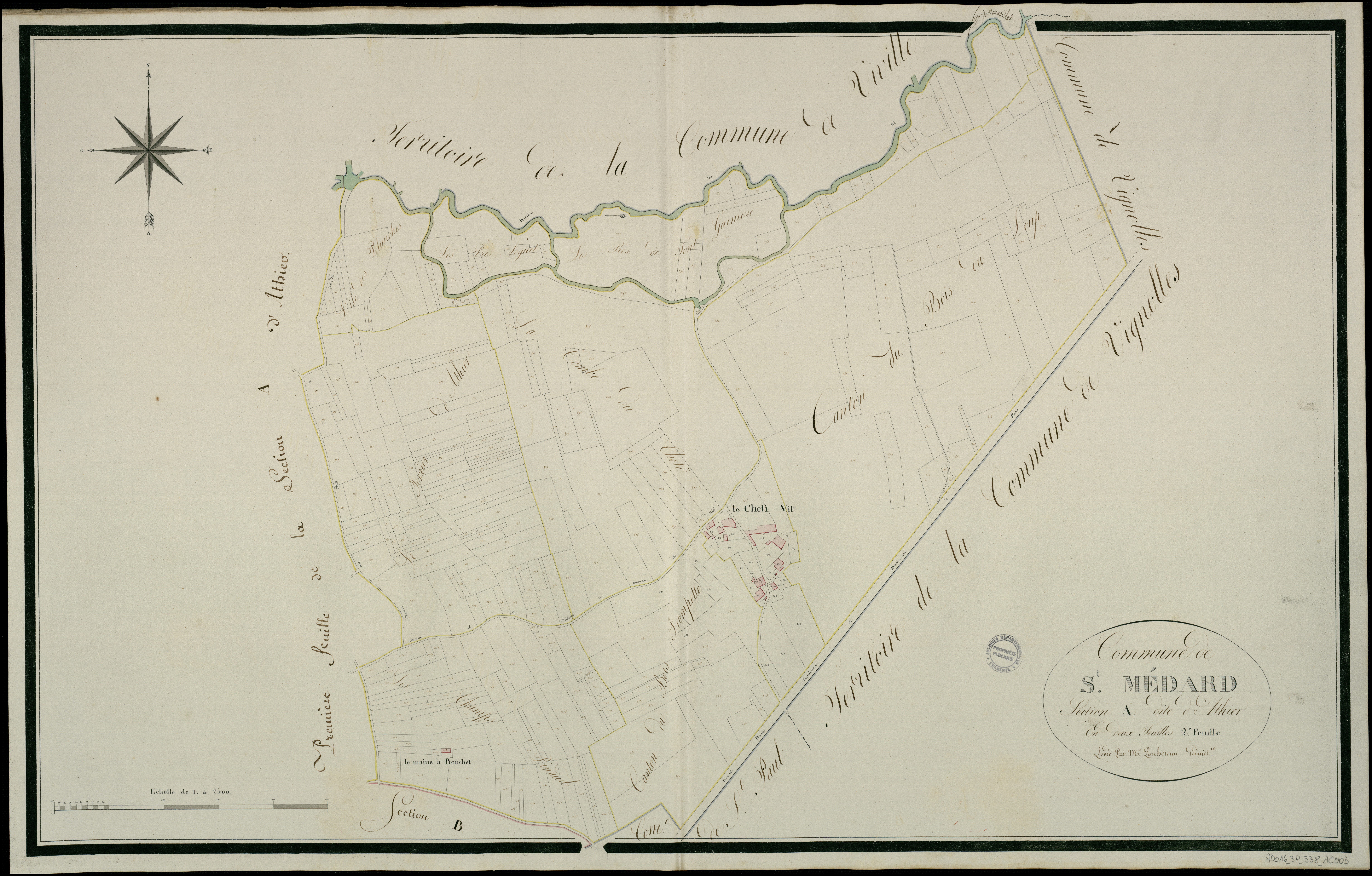 Saint-Médard - 3 P 338/AC3 - Section A dite d'Athier  | 1814