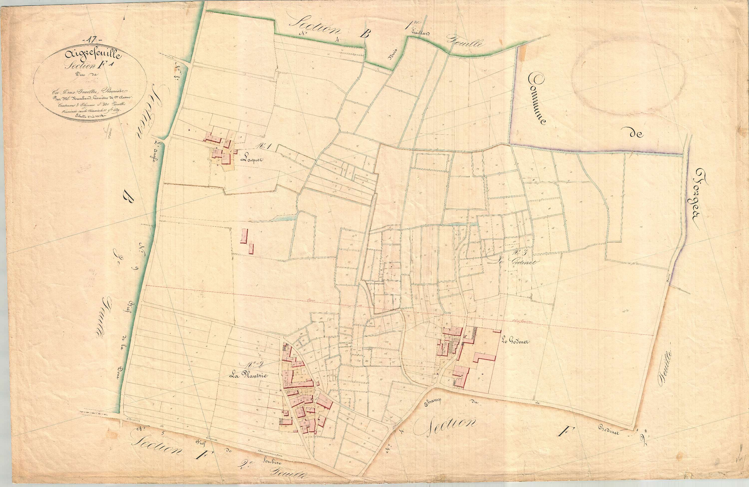 Aigrefeuille-d'Aunis - Section F1 dite de la Plantrie.
