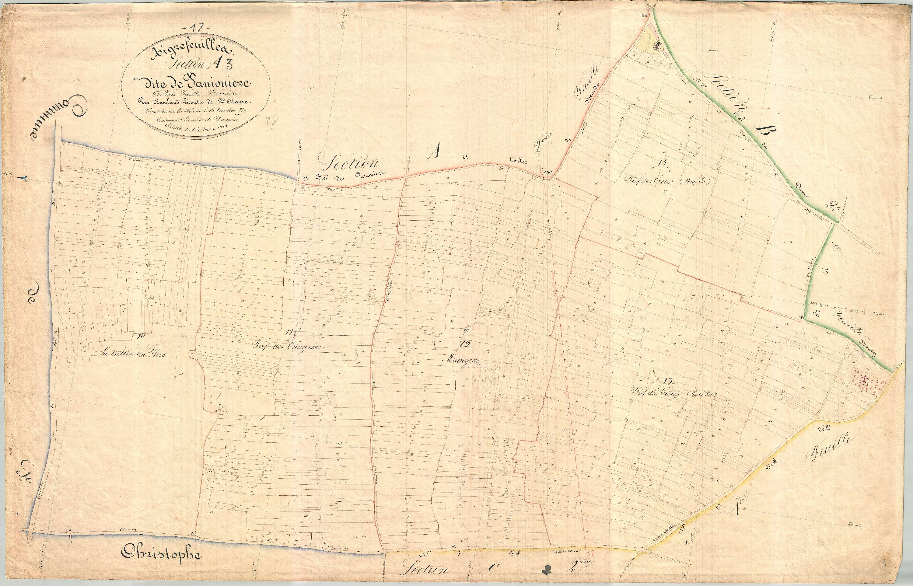 Aigrefeuille-d'Aunis - Section A3 dite de La Panonière.