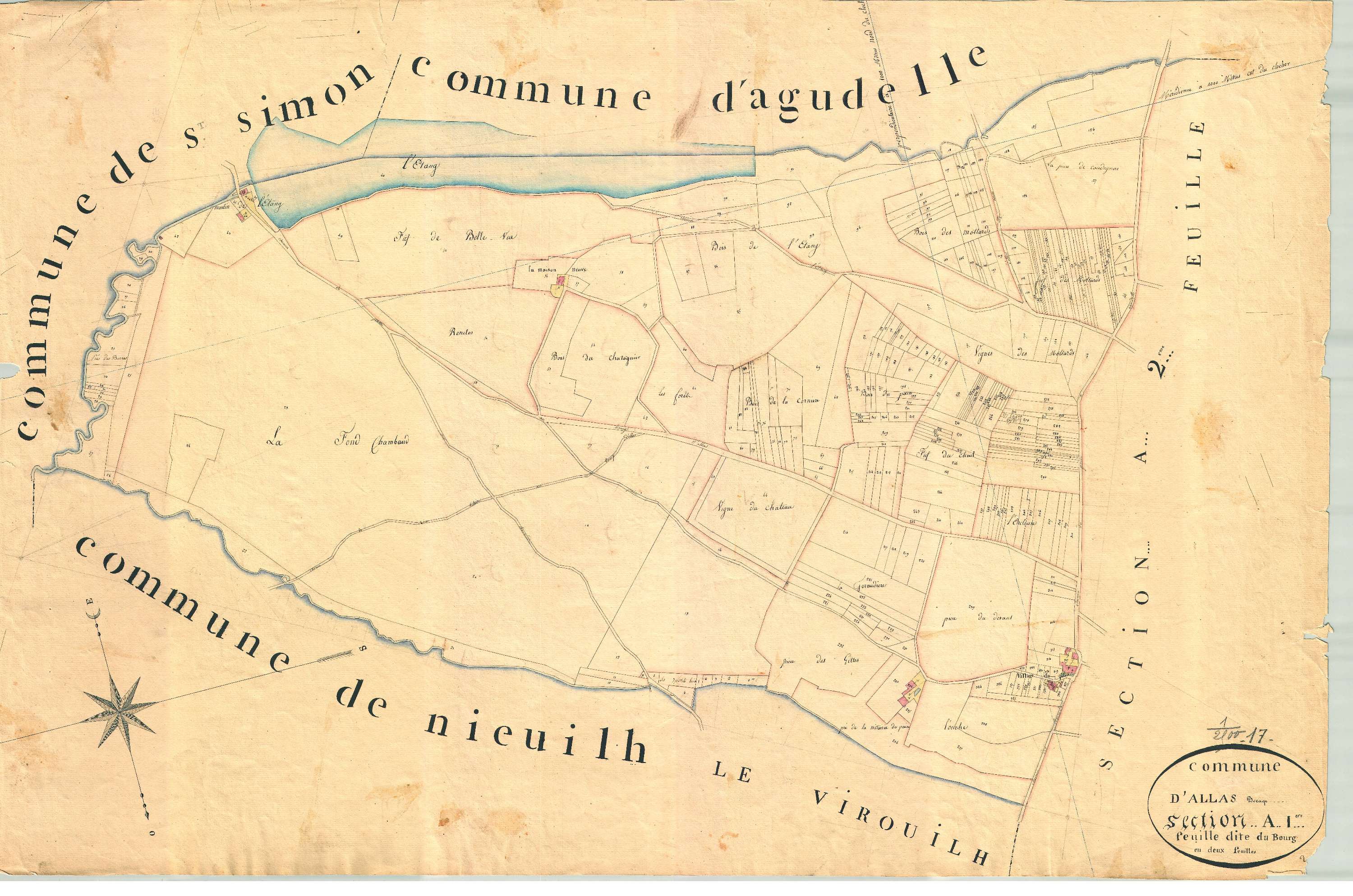 Allas-Bocage - Section A1 dite du Bourg.