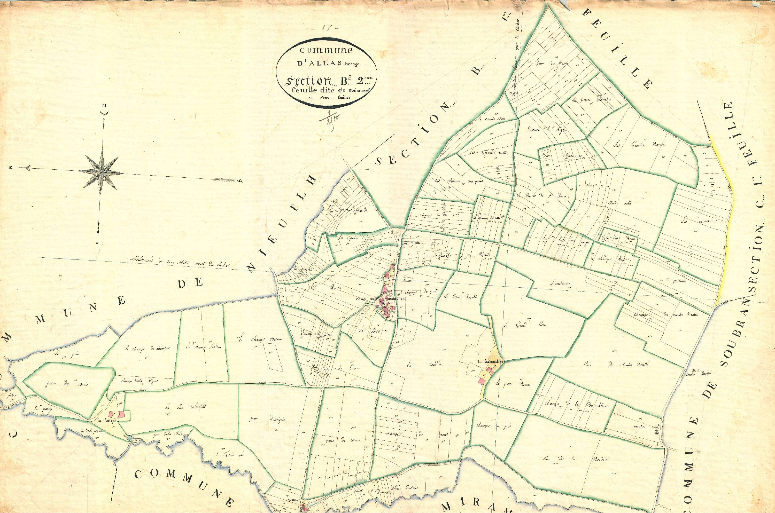 Allas-Bocage - Section B2 dite du Main Neuf.