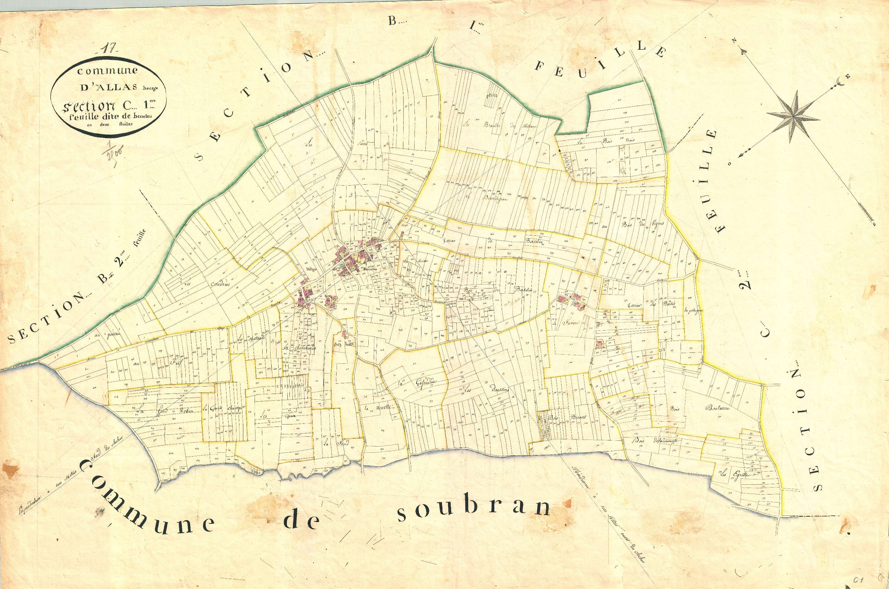 Allas-Bocage - Section C1 dite de Berceleu.