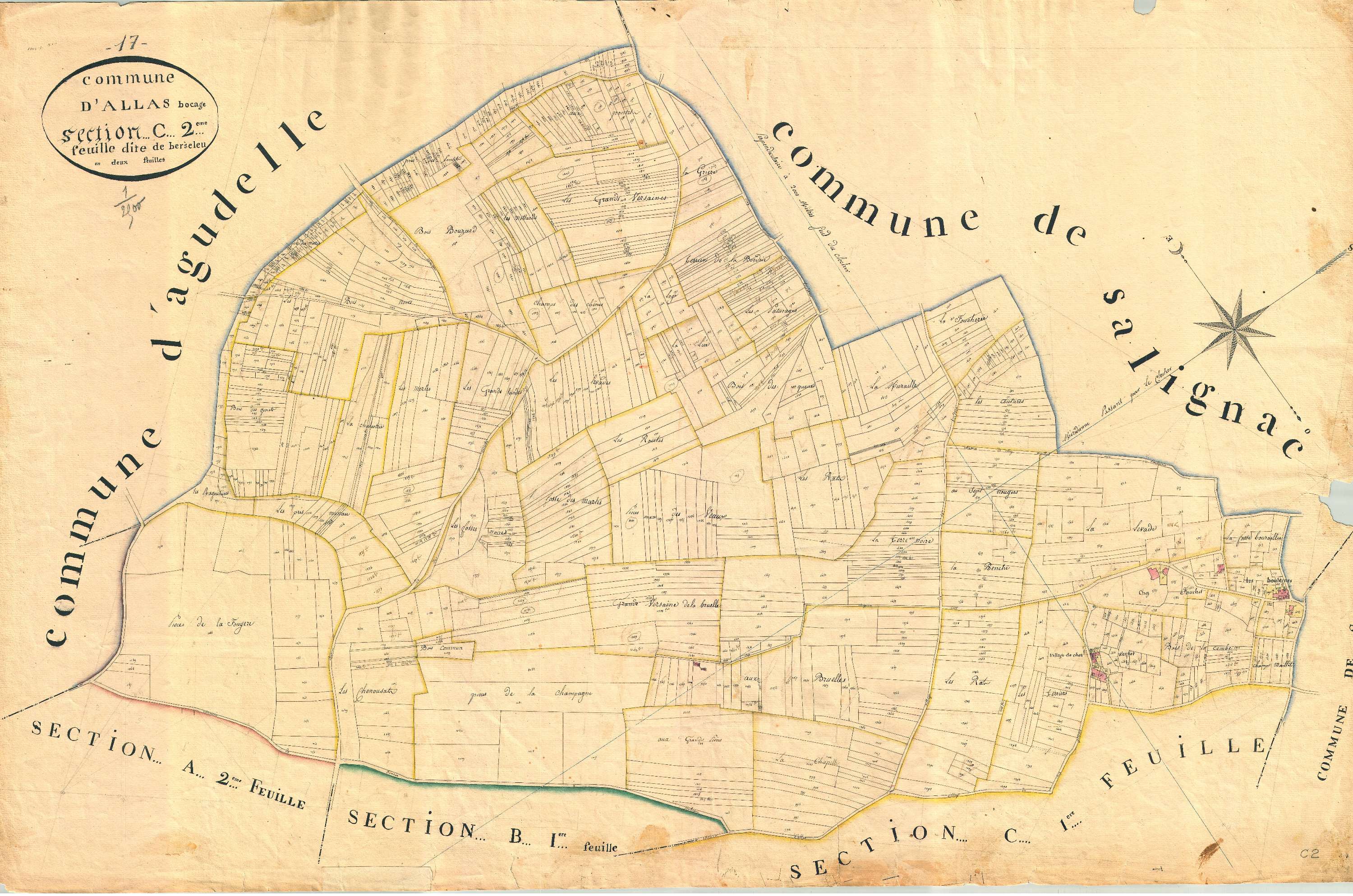 Allas-Bocage - Section C2 dite de Berceleu.