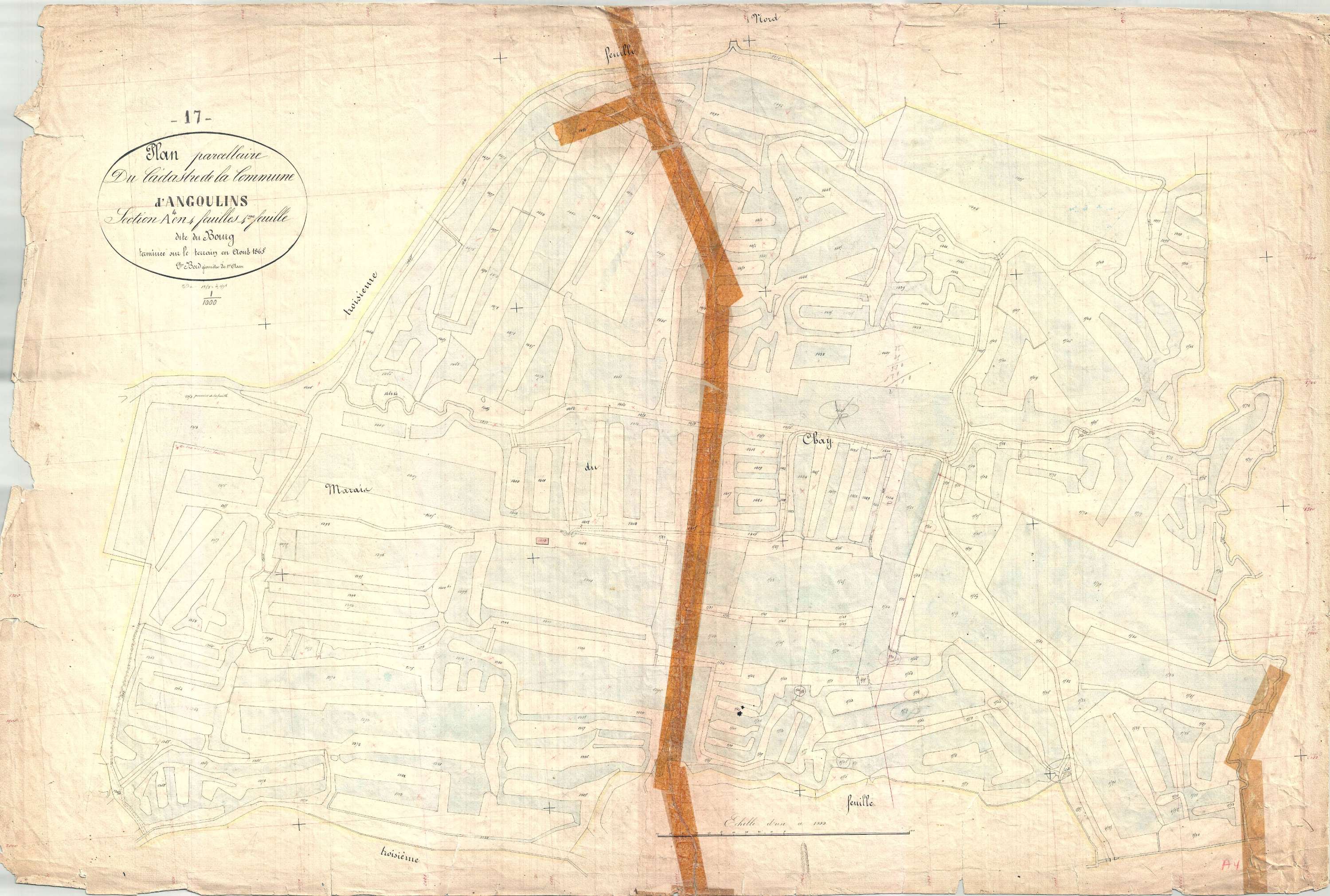 Angoulins - Section A4 dite du Bourg.