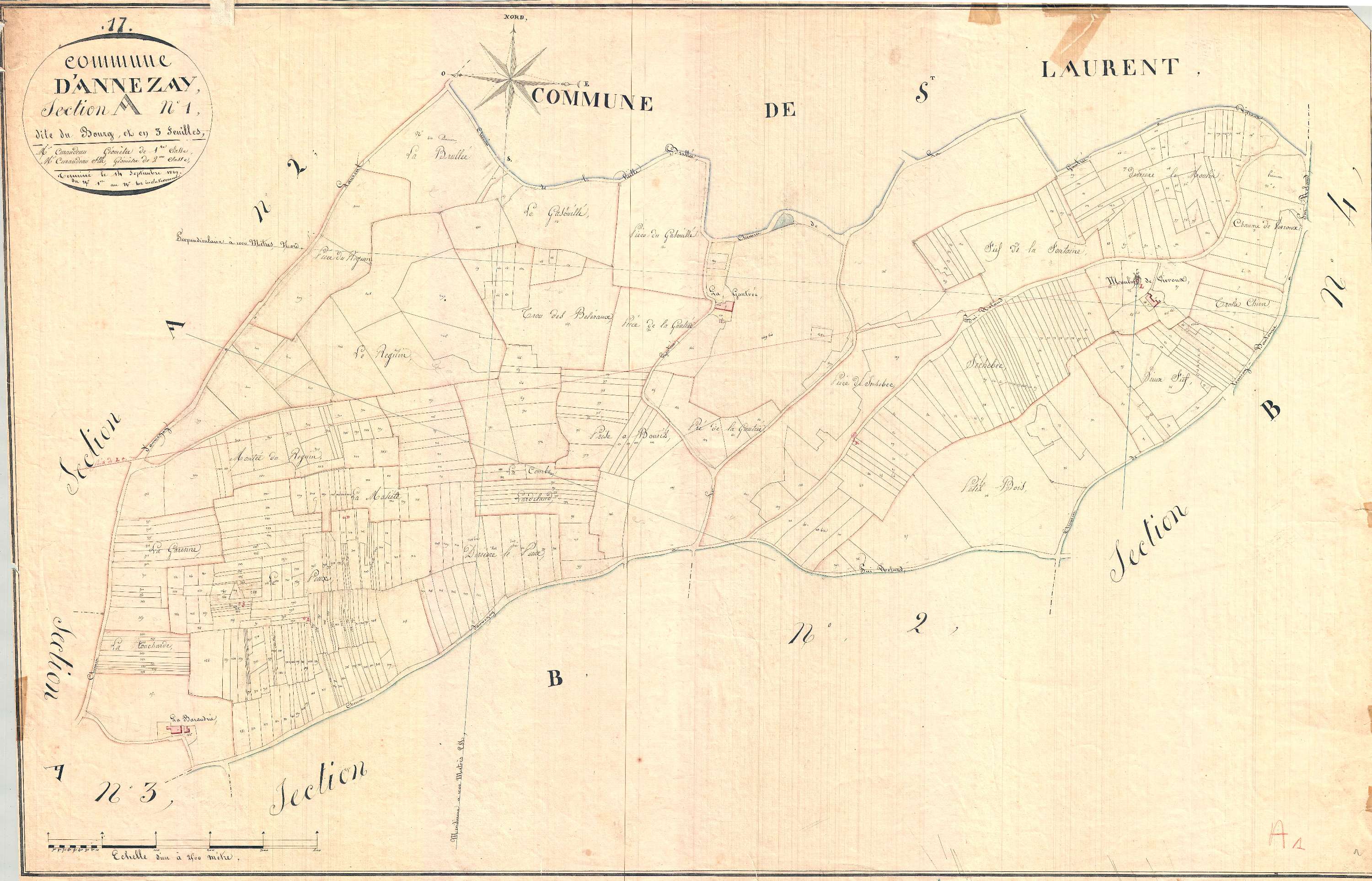 Annezay - Section A1 dite du Bourg.