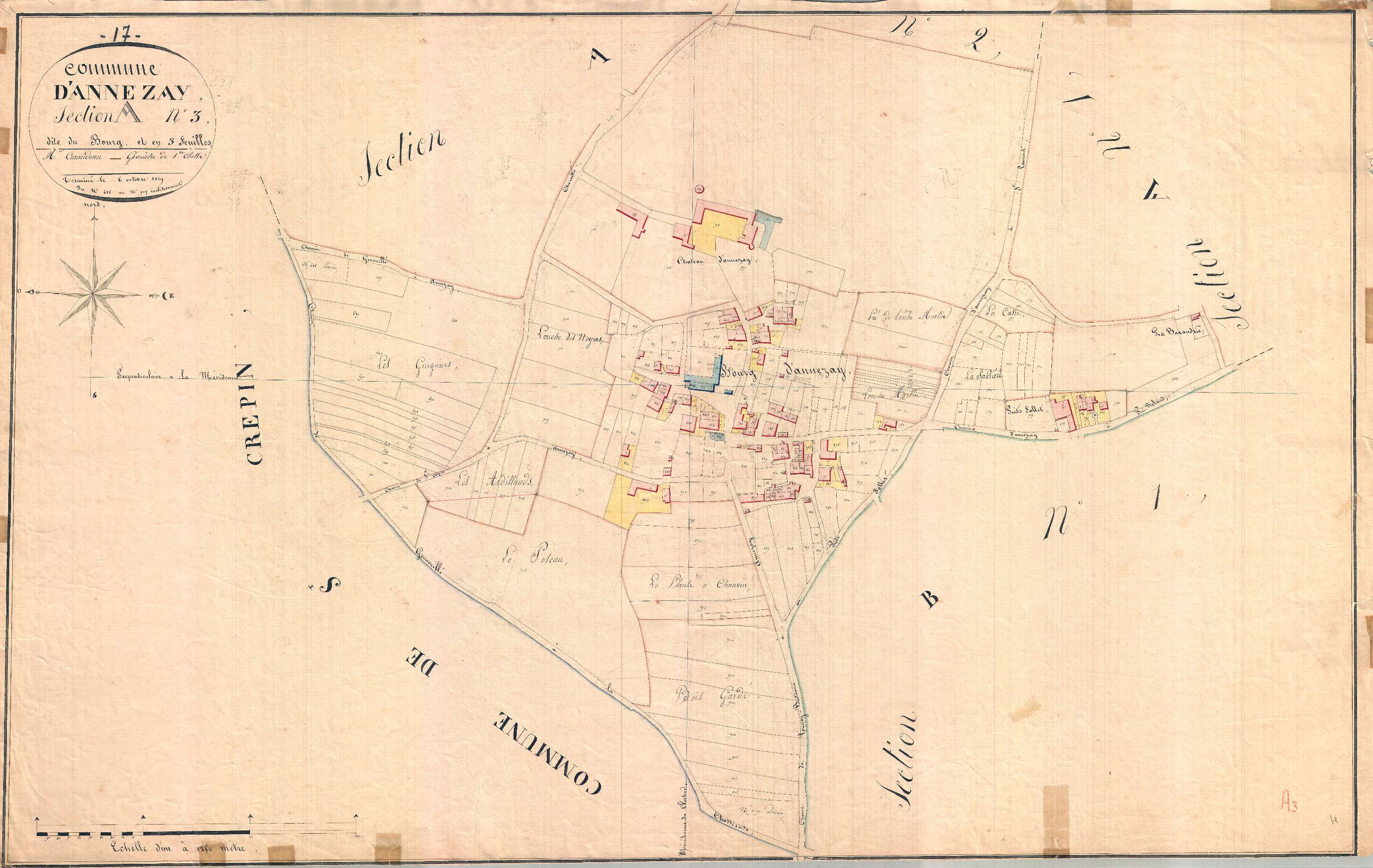 Annezay - Section A3 dite du Bourg.