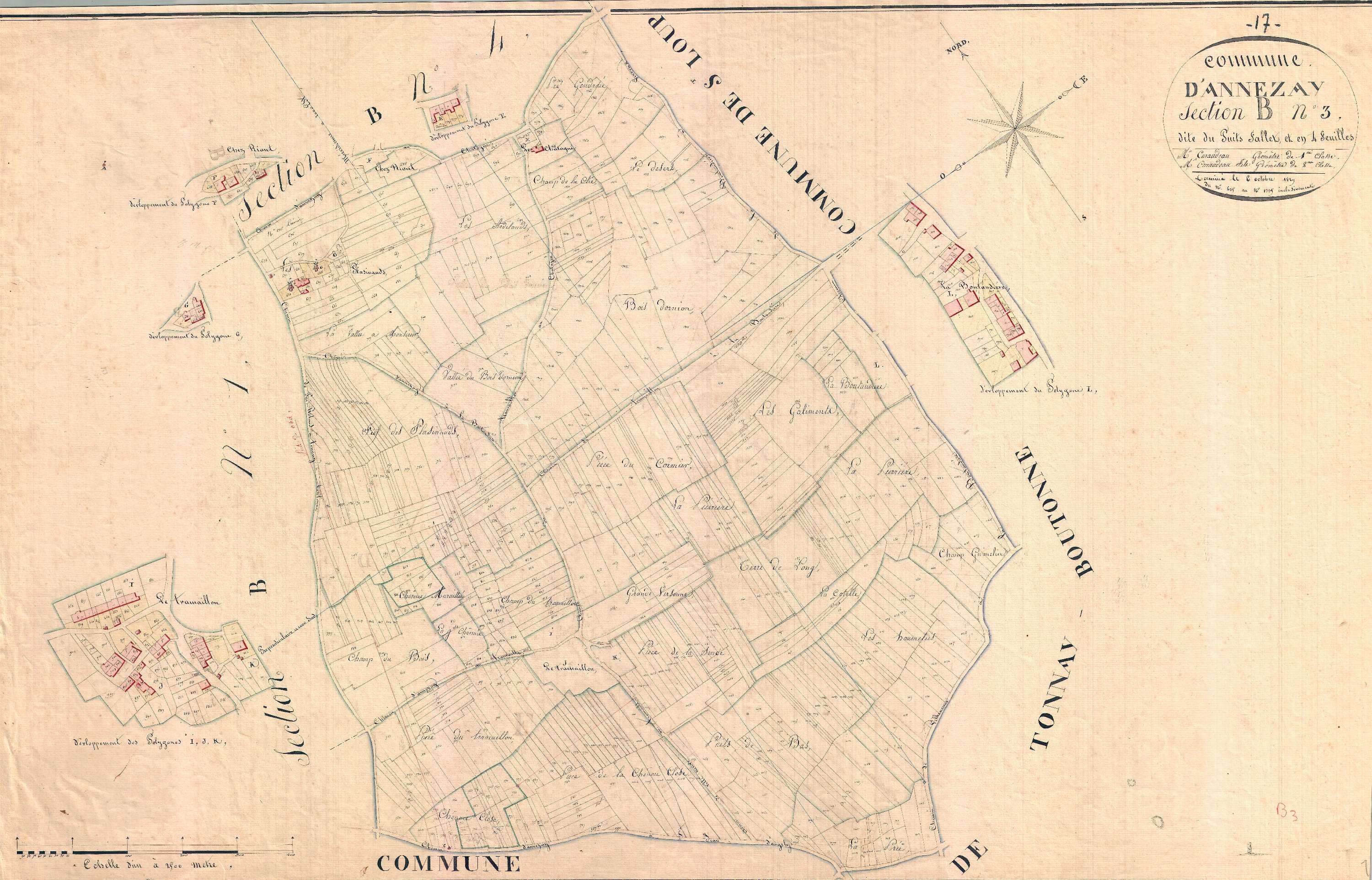 Annezay - Section B3 dite du Puits Sablet.