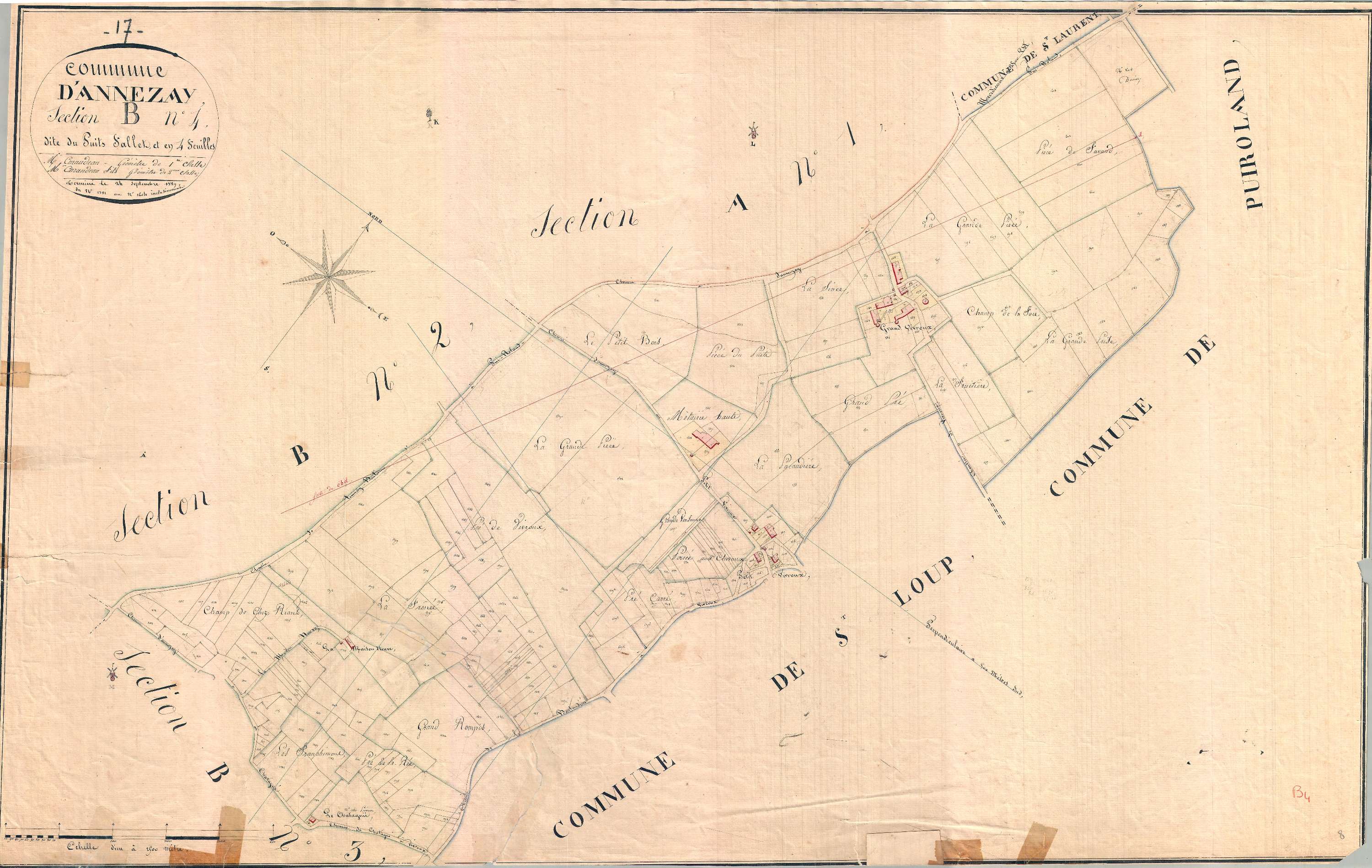 Annezay - Section B4 dite du Puits Sablet.