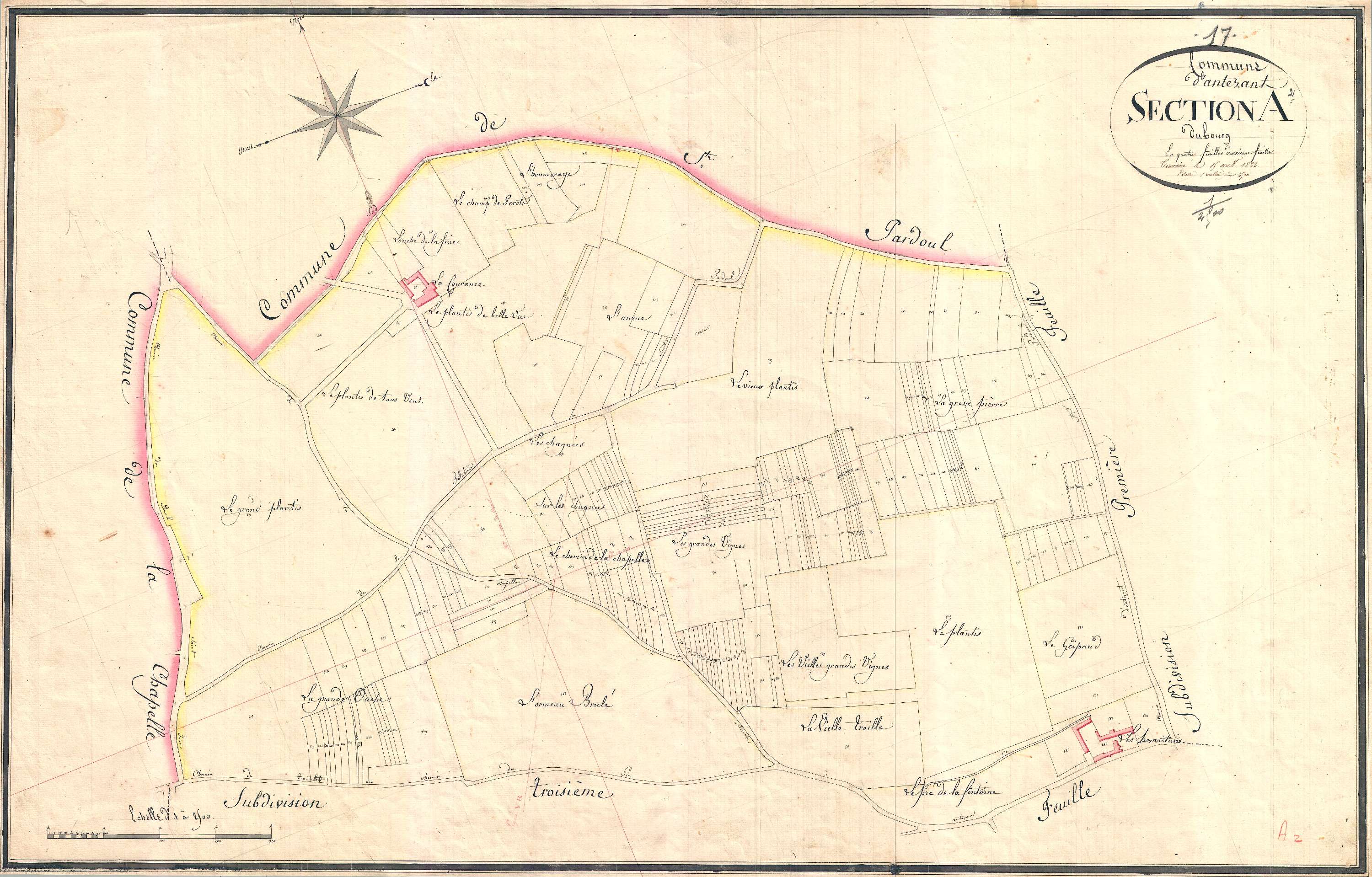 Antezant-la-Chapelle - Section A2 dite du Bourg.
