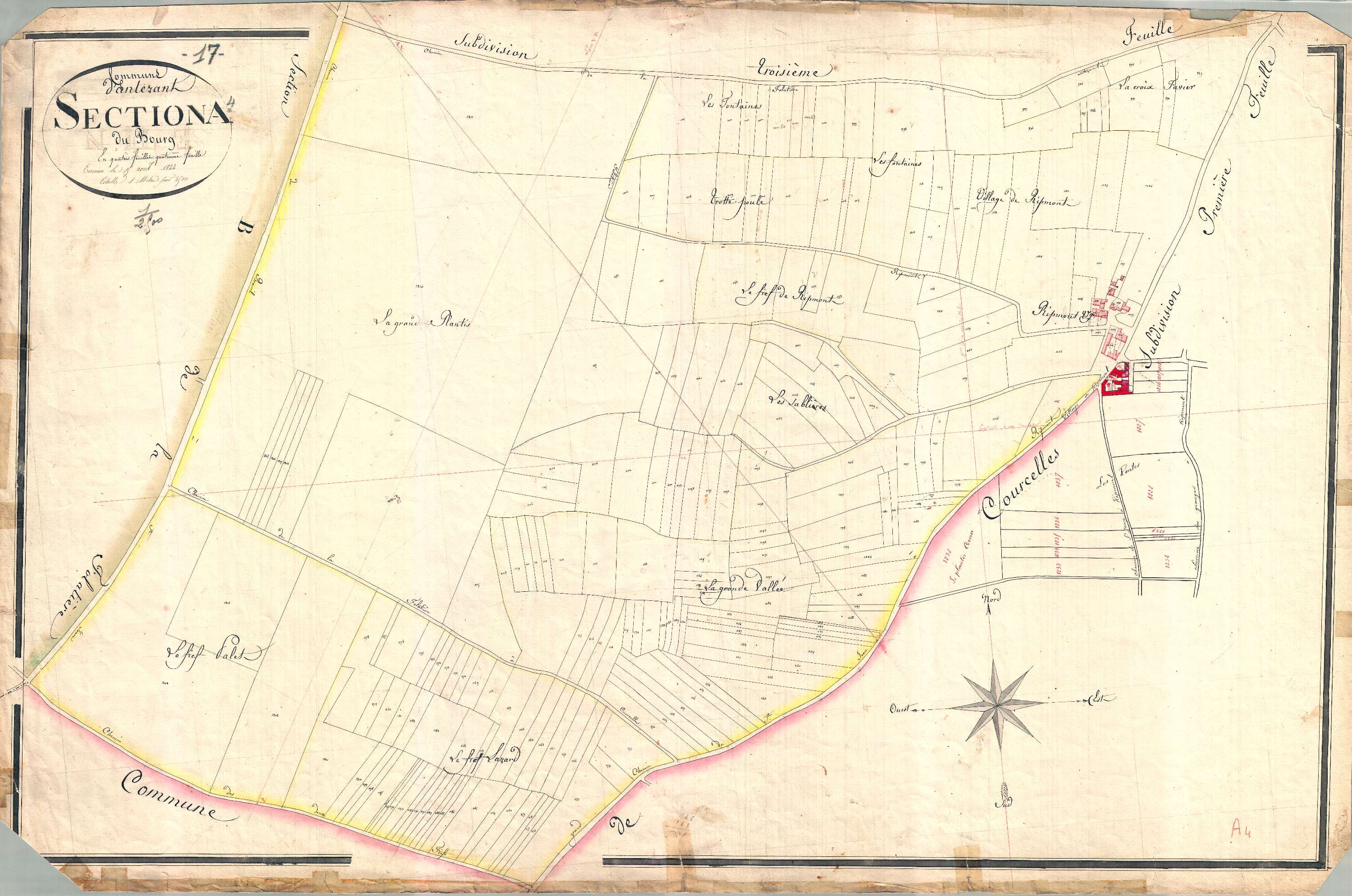 Antezant-la-Chapelle - Section A4 dite du Bourg.