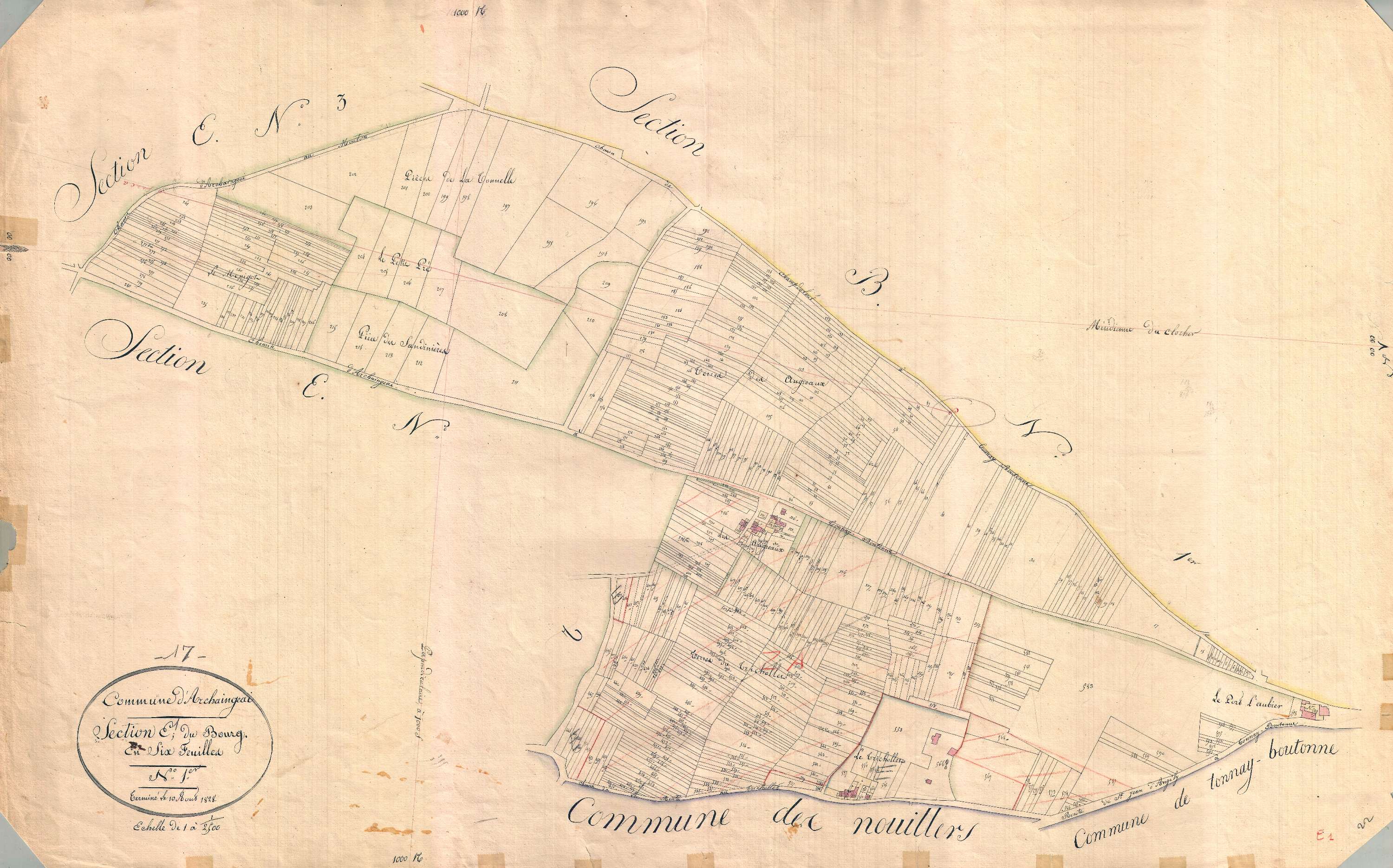 Archingeay - Section E1 dite du Bourg.