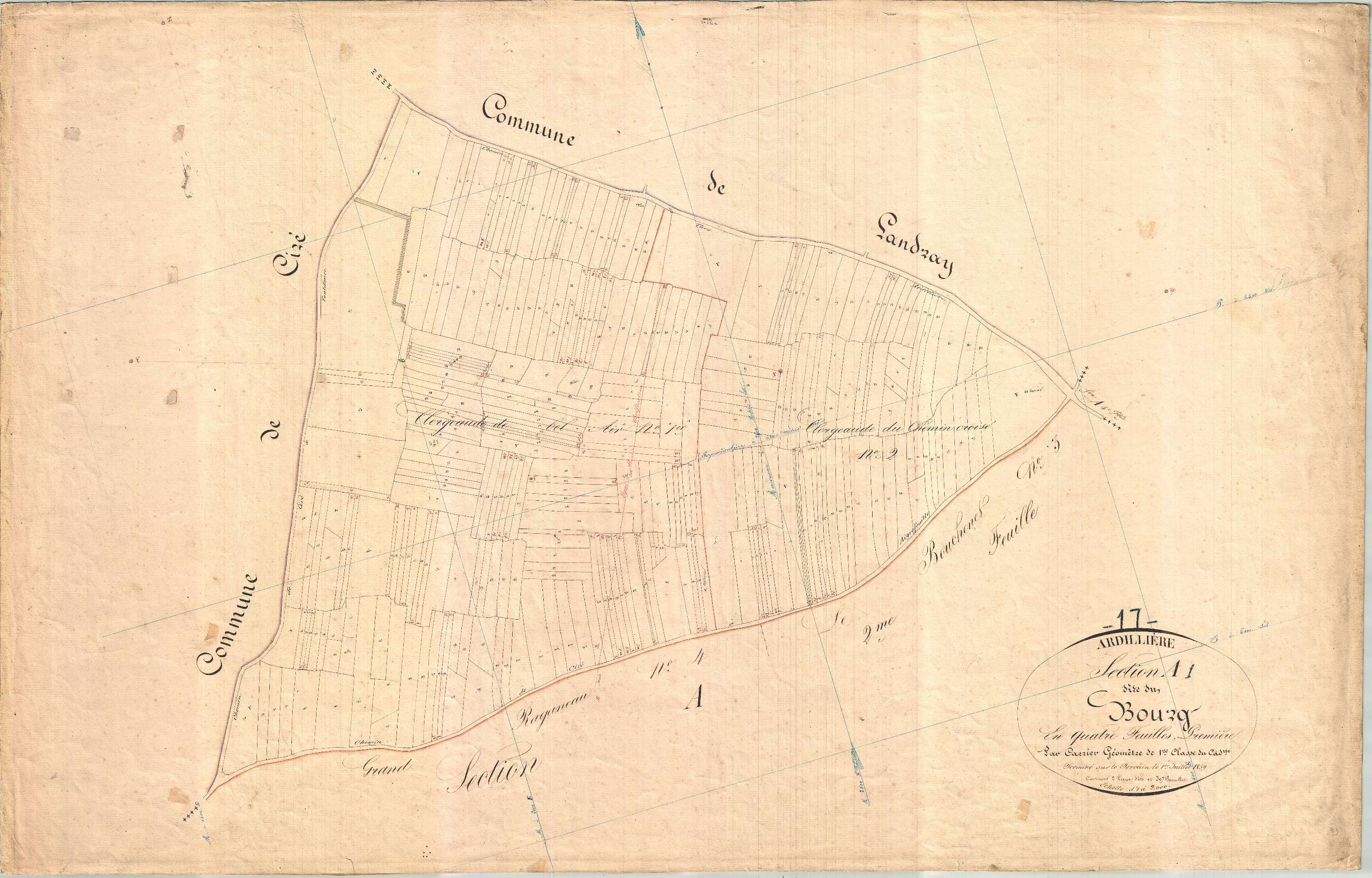 Ardillières - Section A1 dite du Bourg.