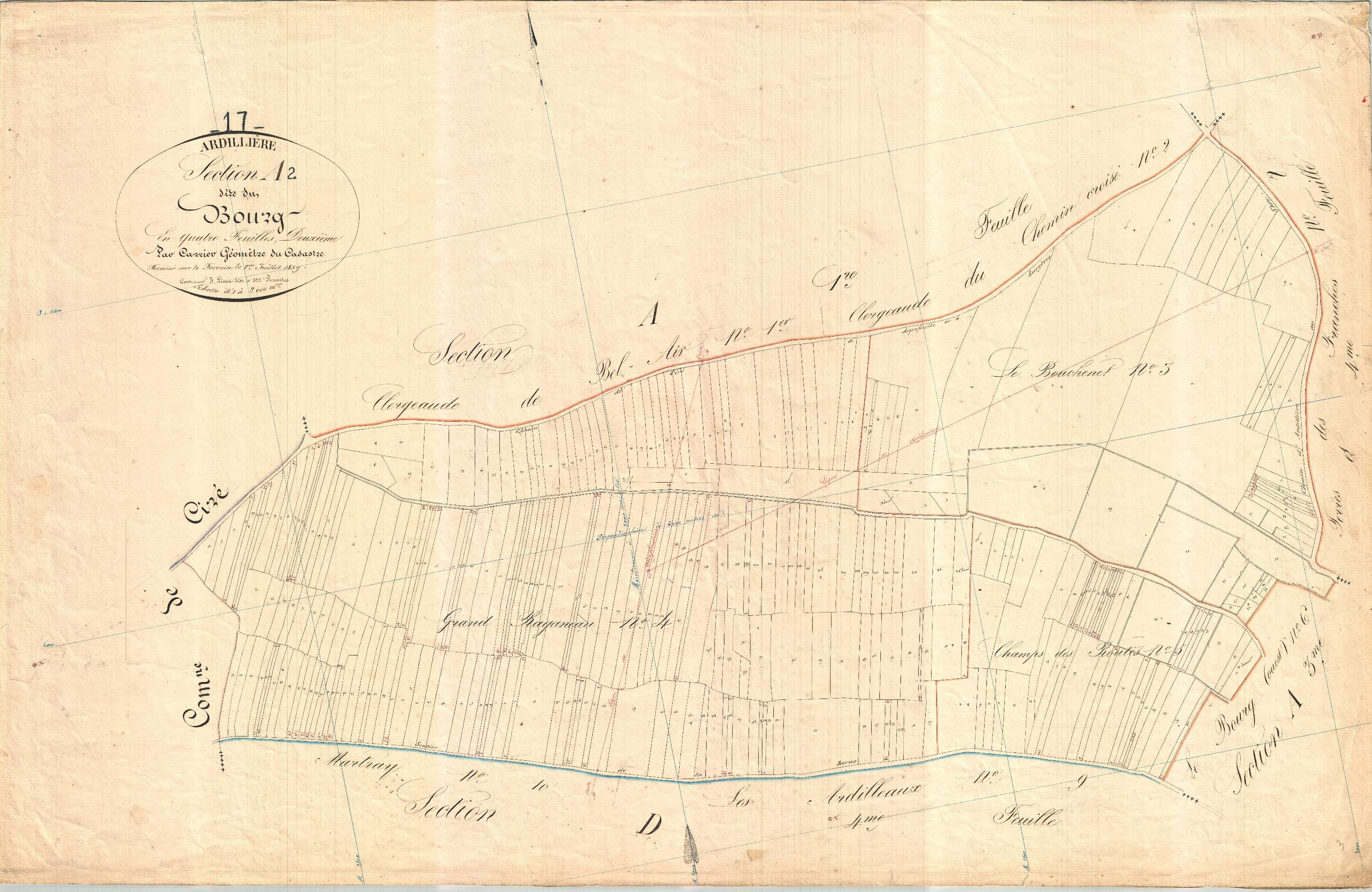 Ardillières - Section A2 dite du Bourg.