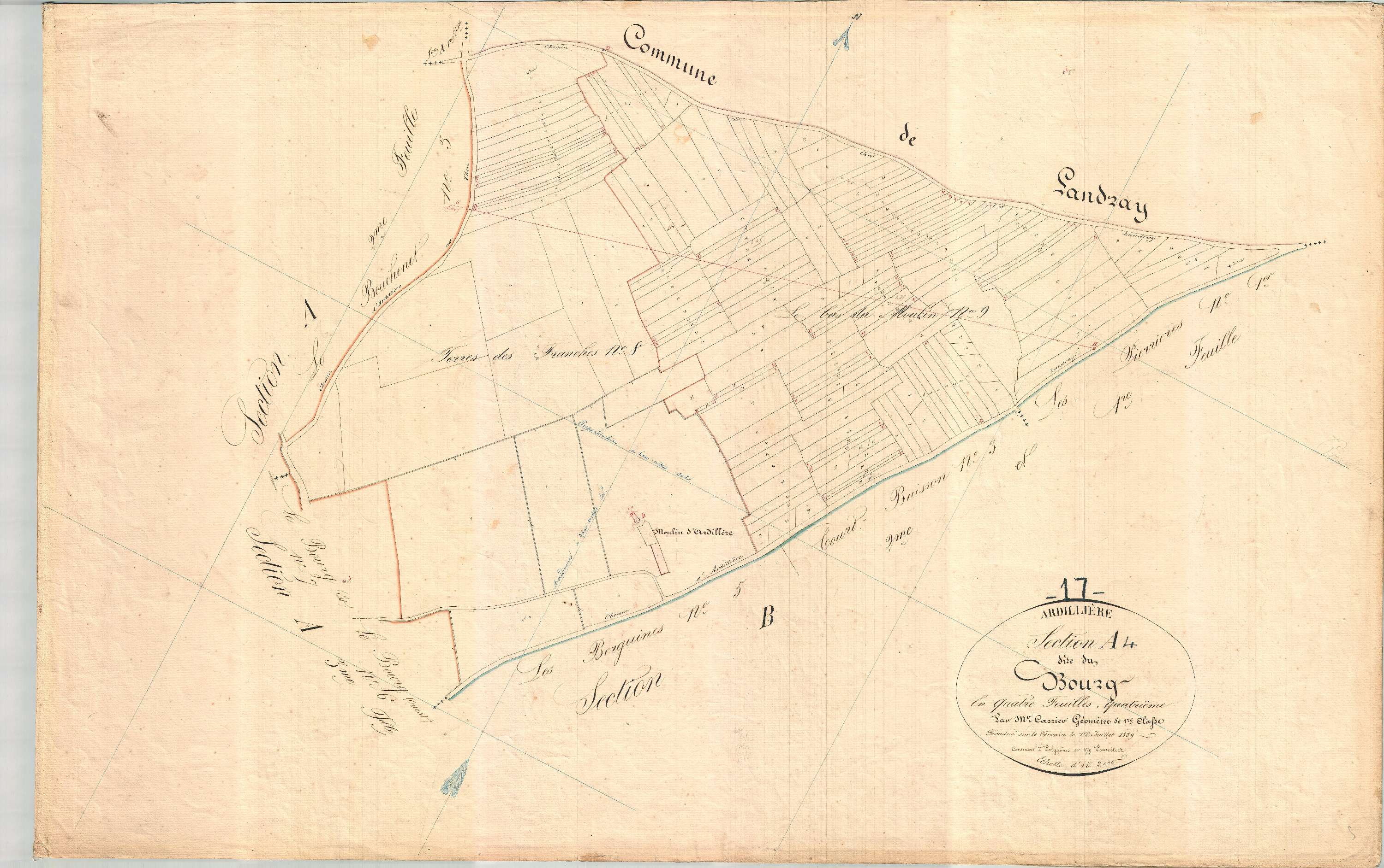 Ardillières - Section A4 dite du Bourg.