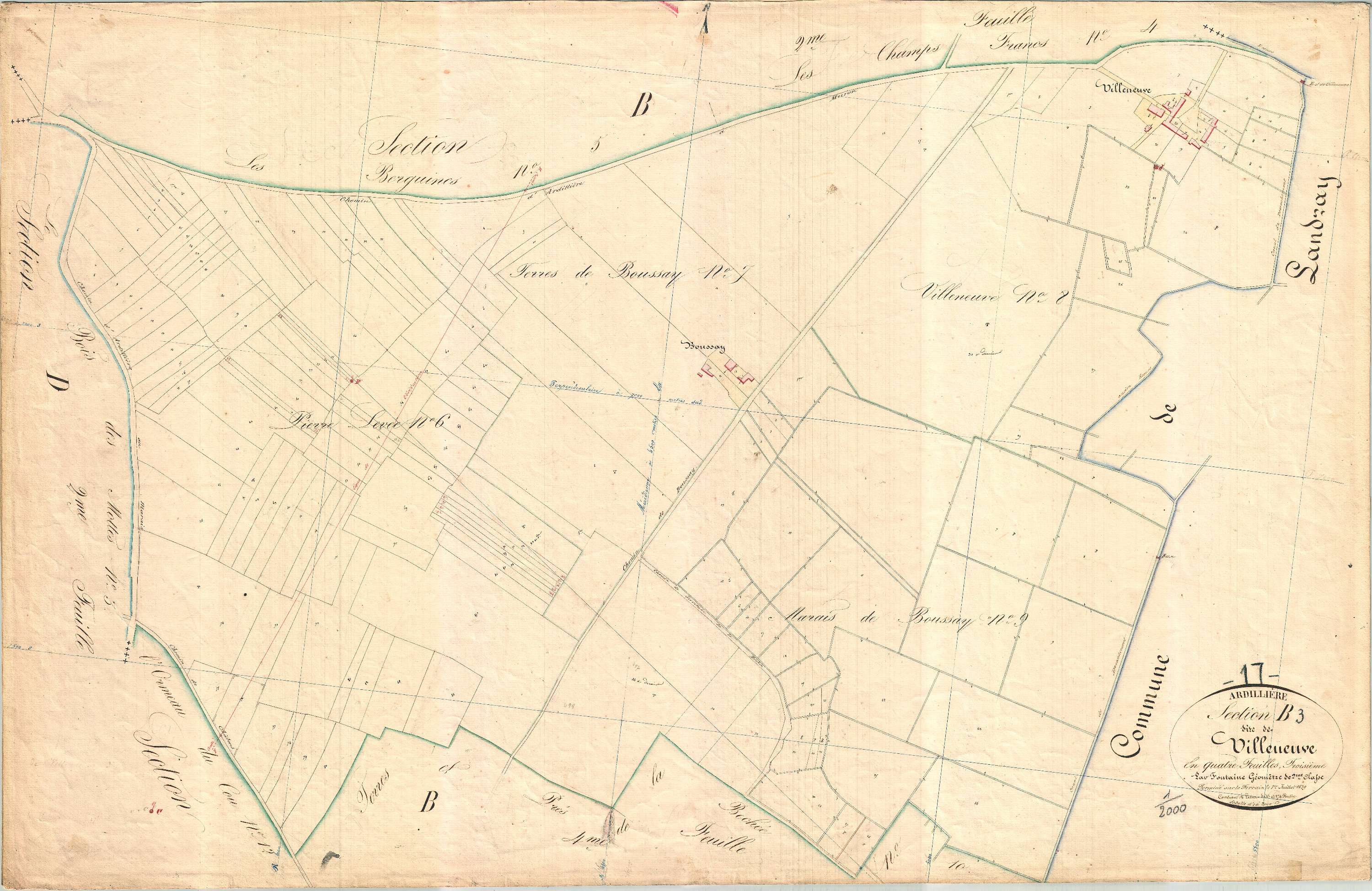 Ardillières - Section B3 dite de Villeneuve.