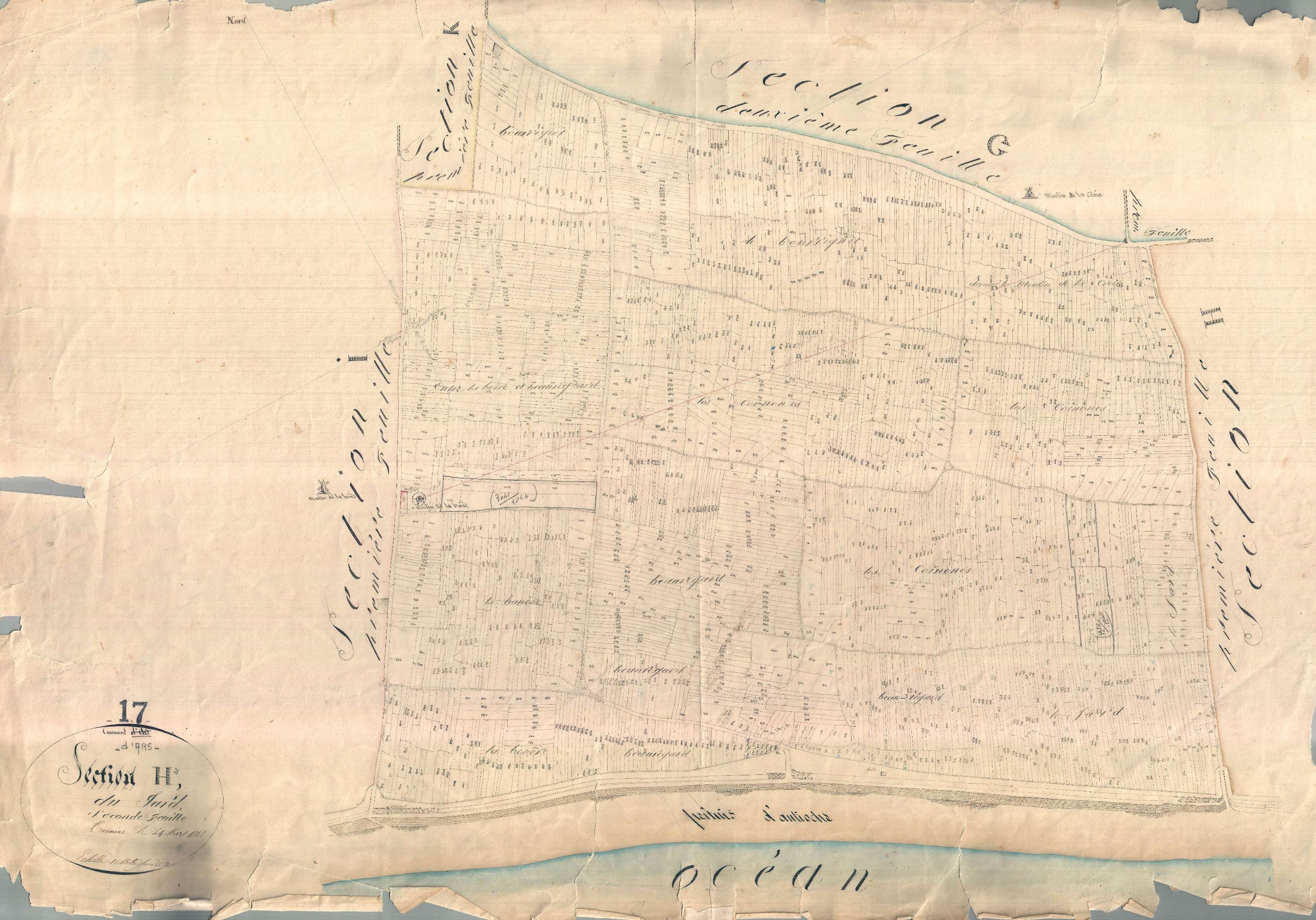 Ars-en-Ré - Section H2 dite du Jard. [document en très mauvais état]