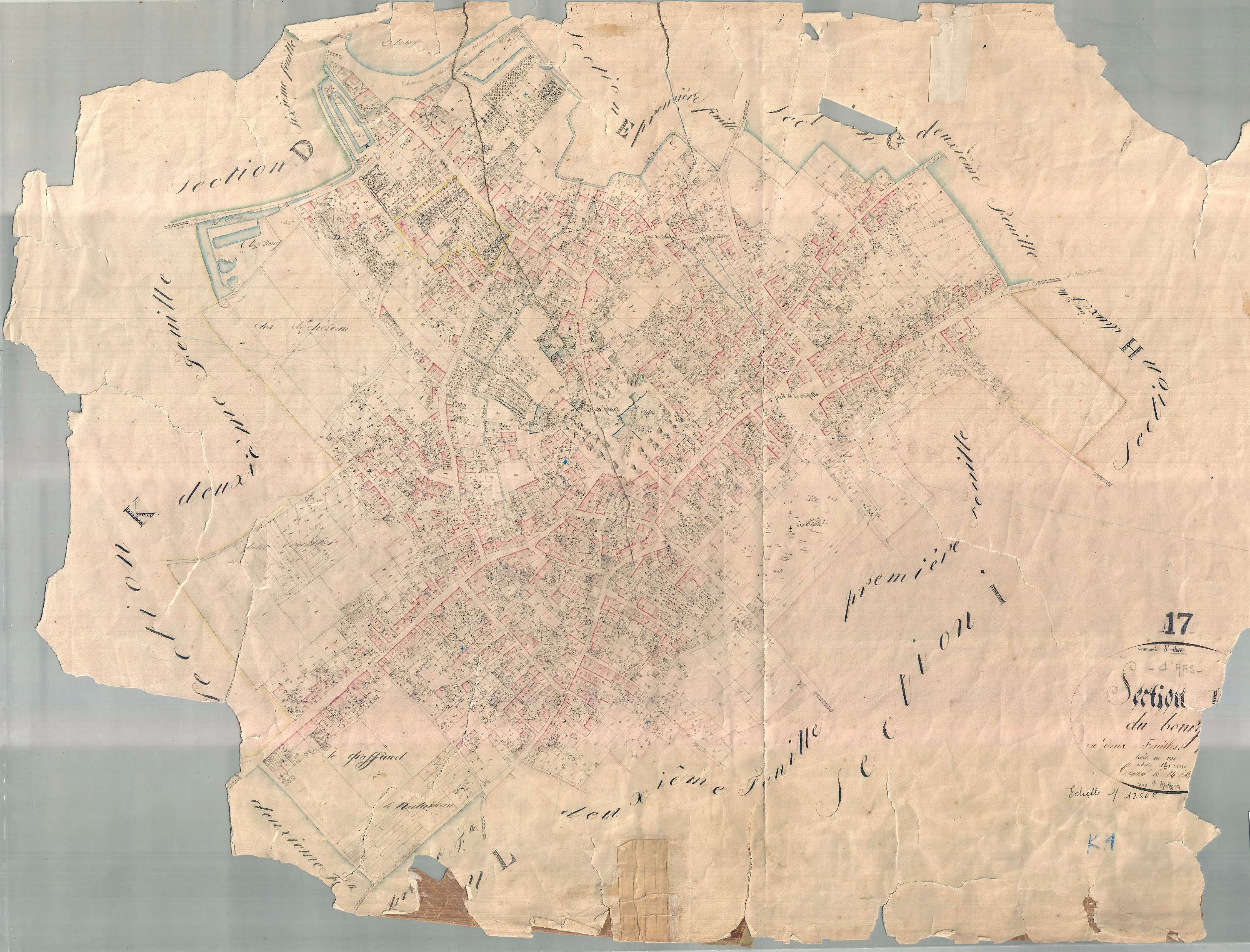 Ars-en-Ré - Section K1 dite du Bourg. [document en très mauvais état]