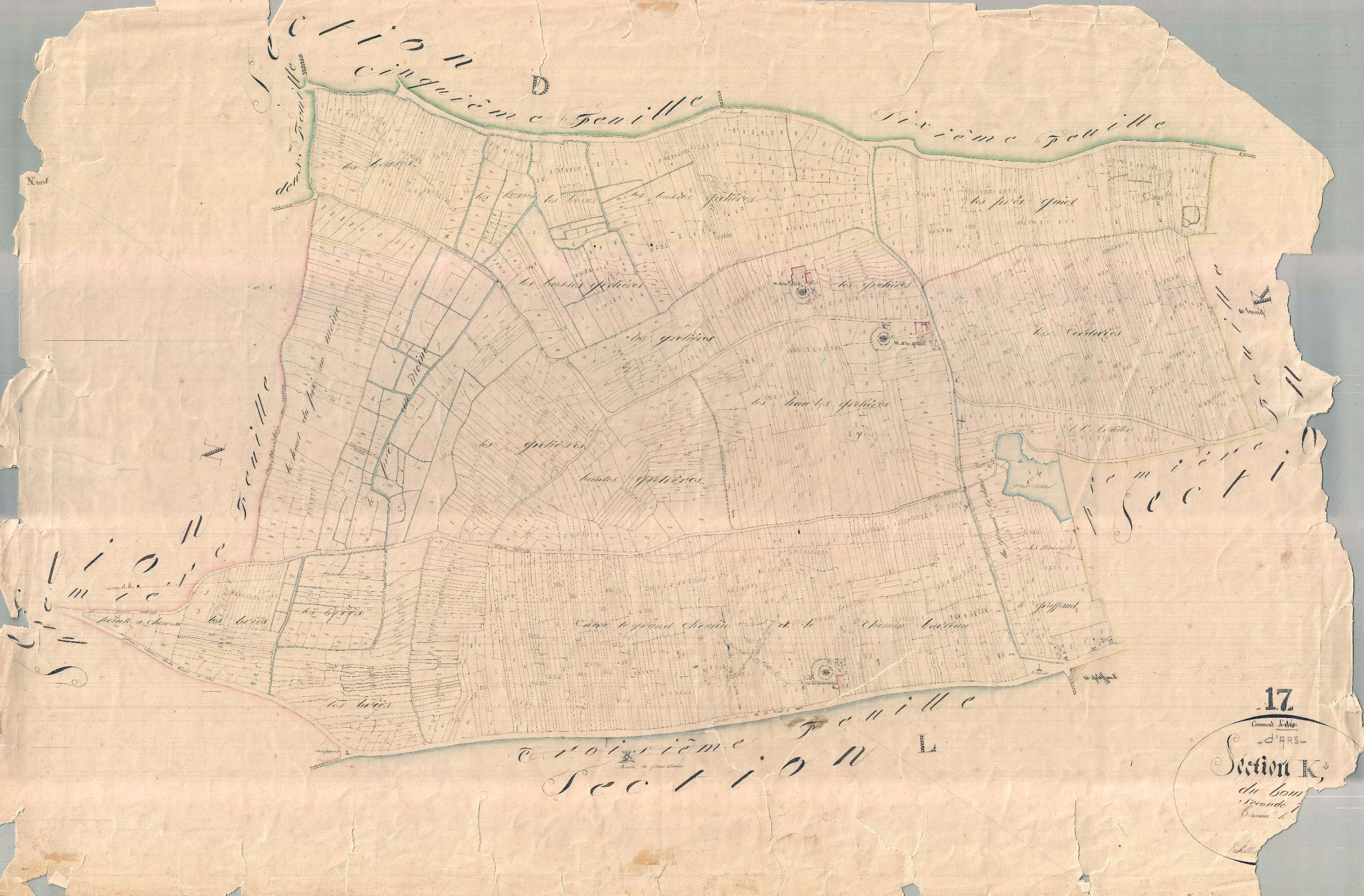 Ars-en-Ré - Section K2 dite du Bourg. [document en très mauvais état]