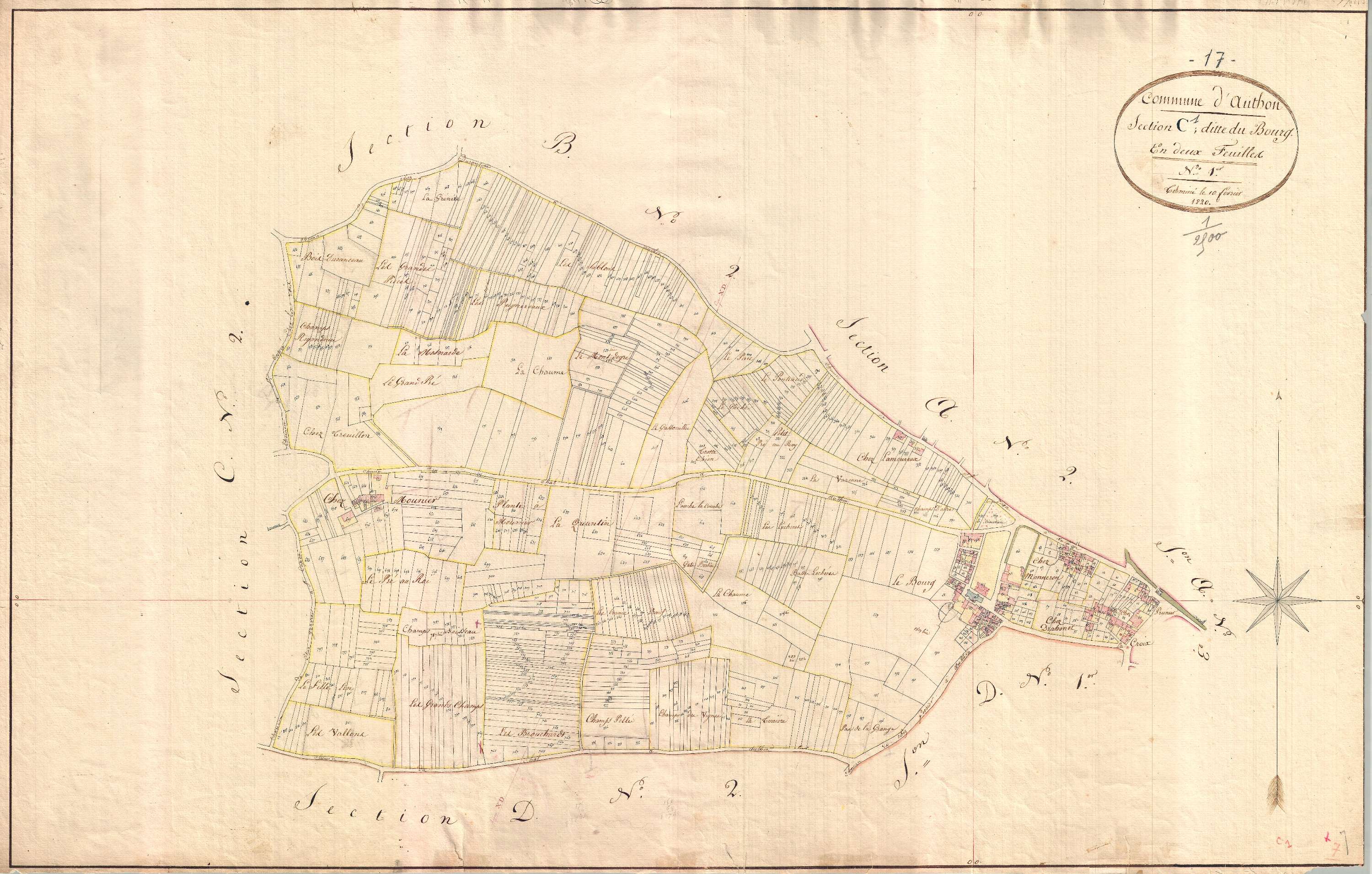 Authon-Ébéon - Section C1 dite du Bourg.