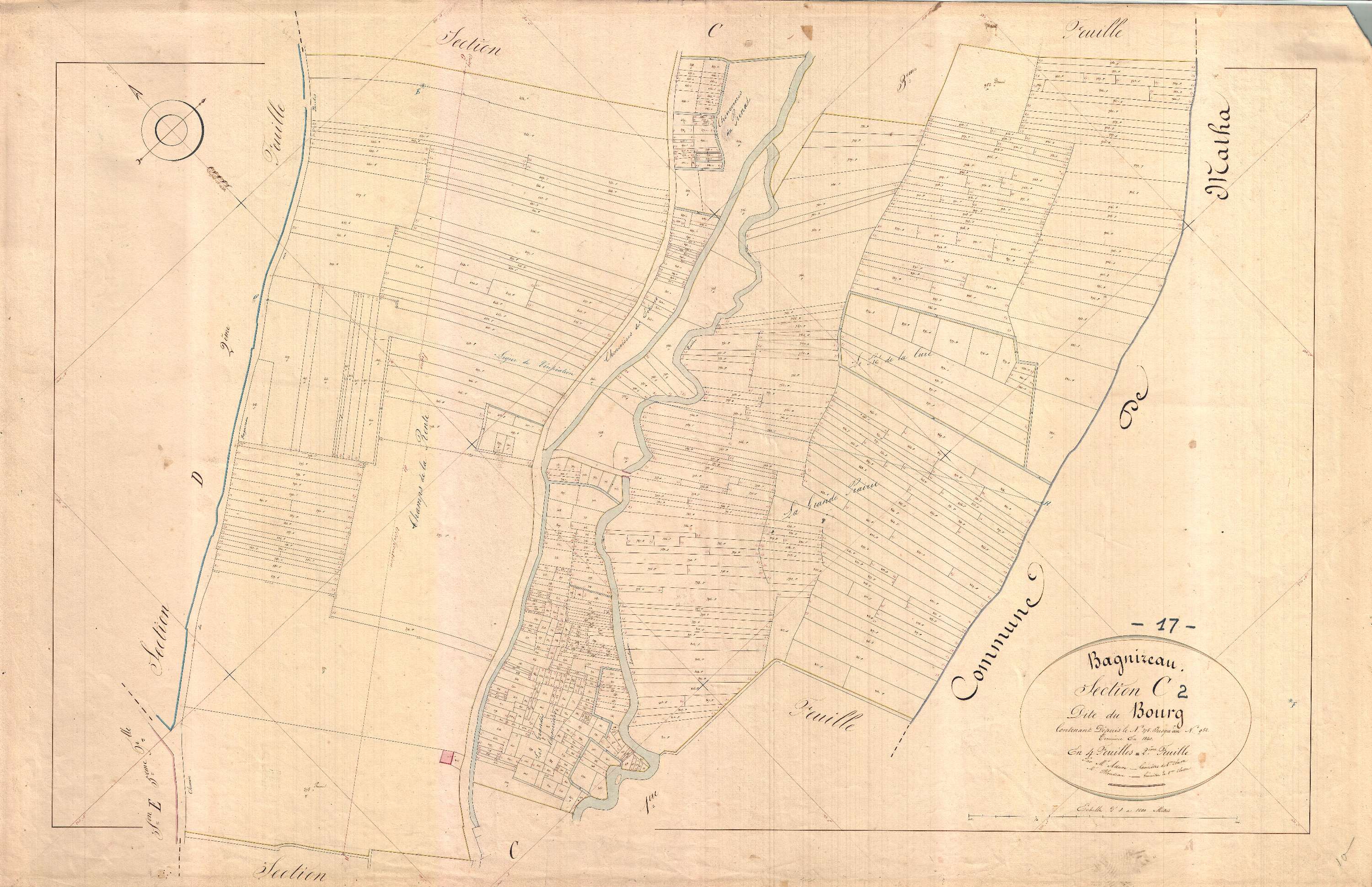 Bagnizeau - Section C2 dite du Bourg.