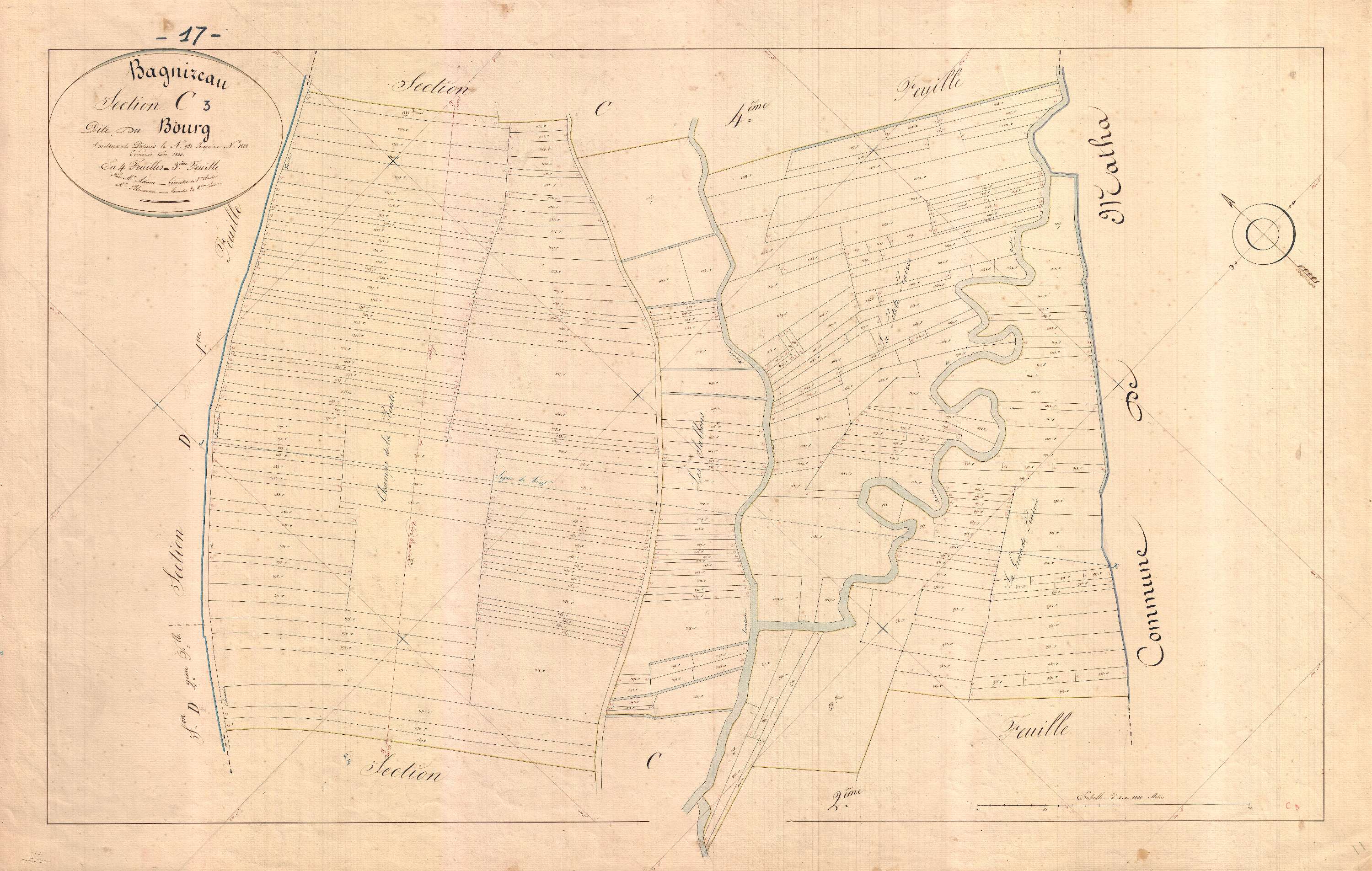 Bagnizeau - Section C3 dite du Bourg.