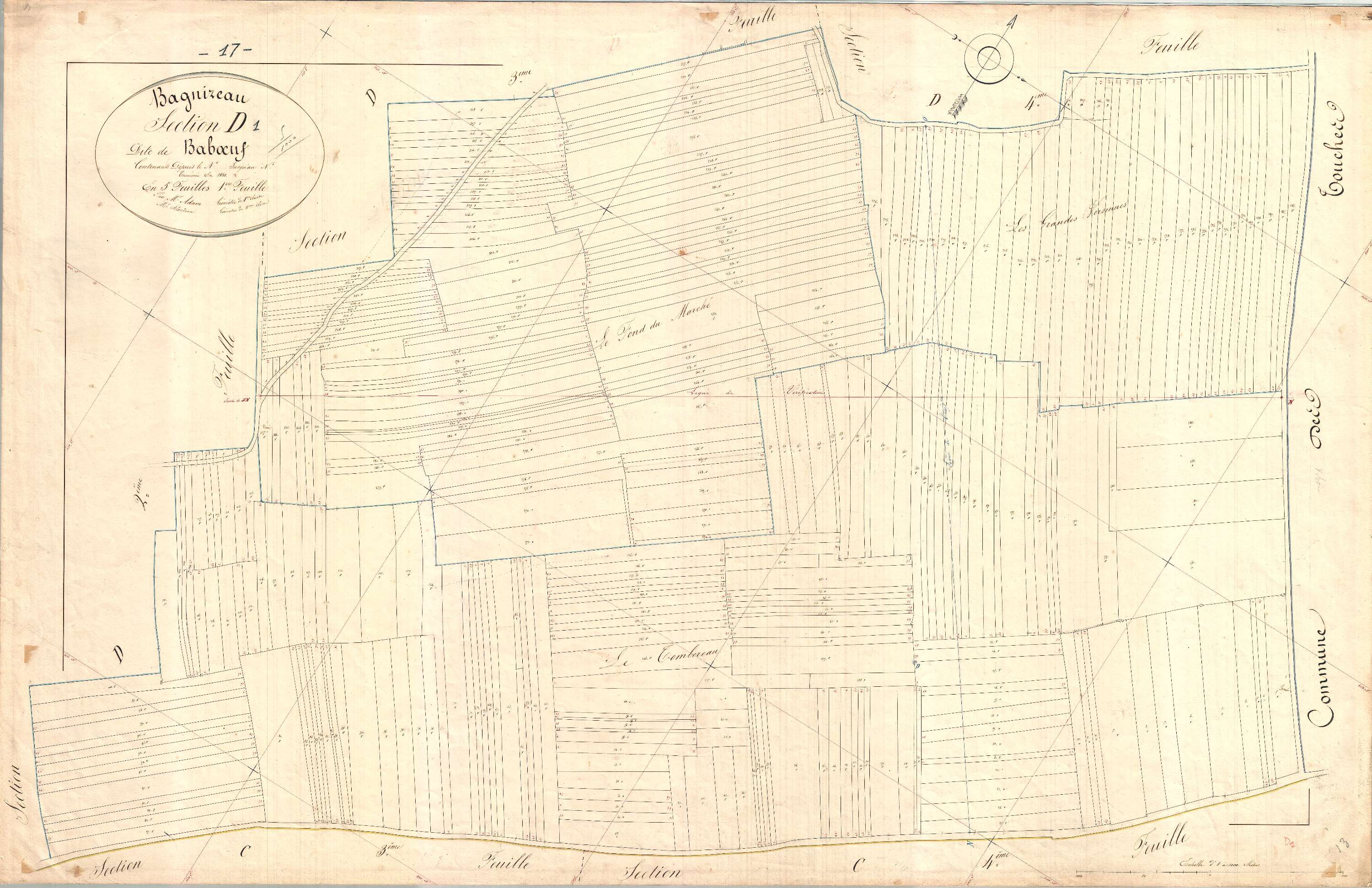 Bagnizeau - Section D1 dite de Baboeuf.
