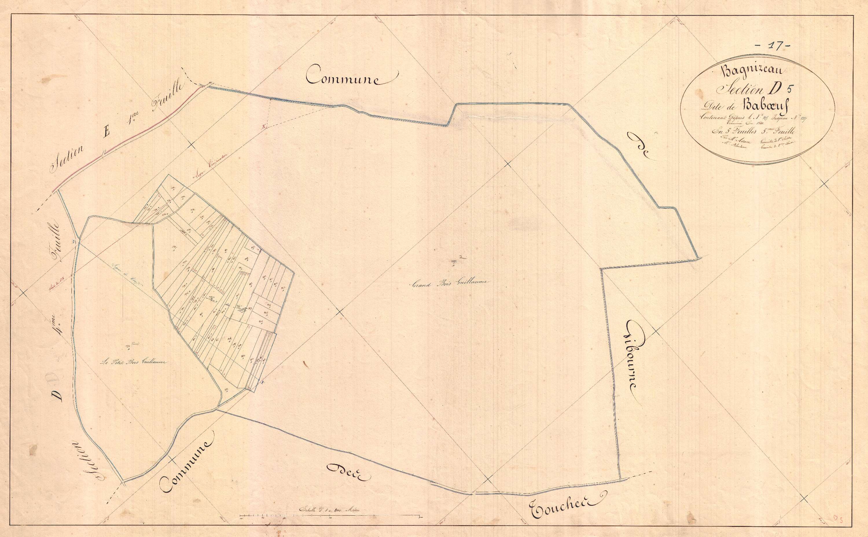 Bagnizeau - Section D5 dite de Baboeuf.