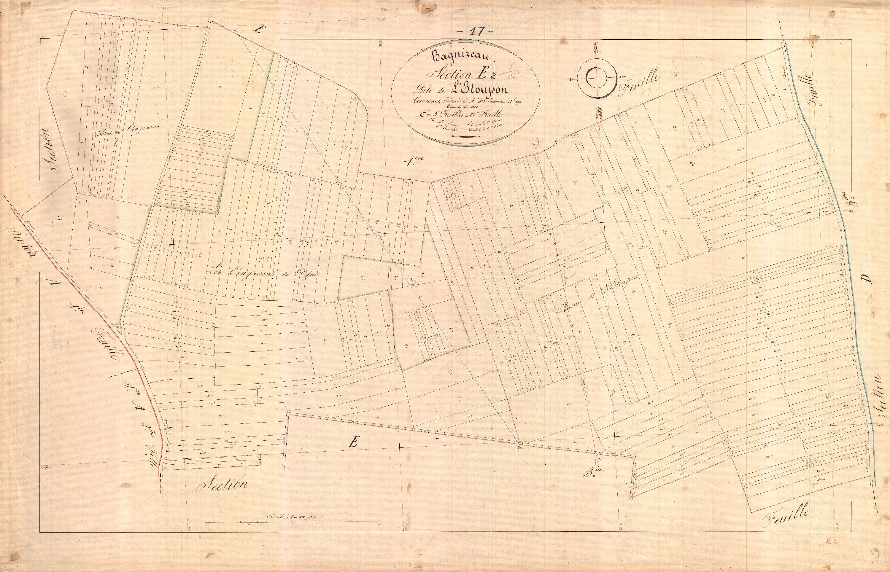 Bagnizeau - Section E2 dite de l'Etoupon.