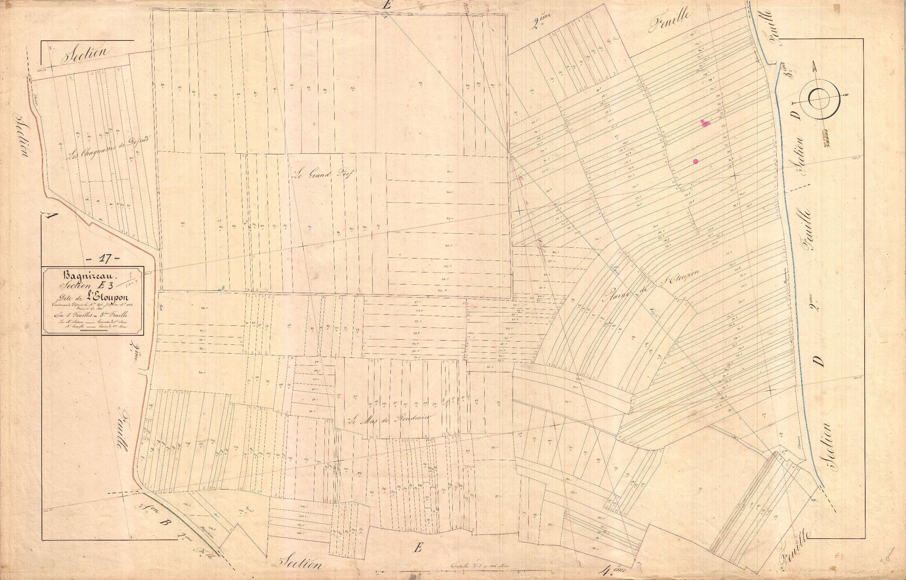 Bagnizeau - Section E3 dite de l'Etoupon.